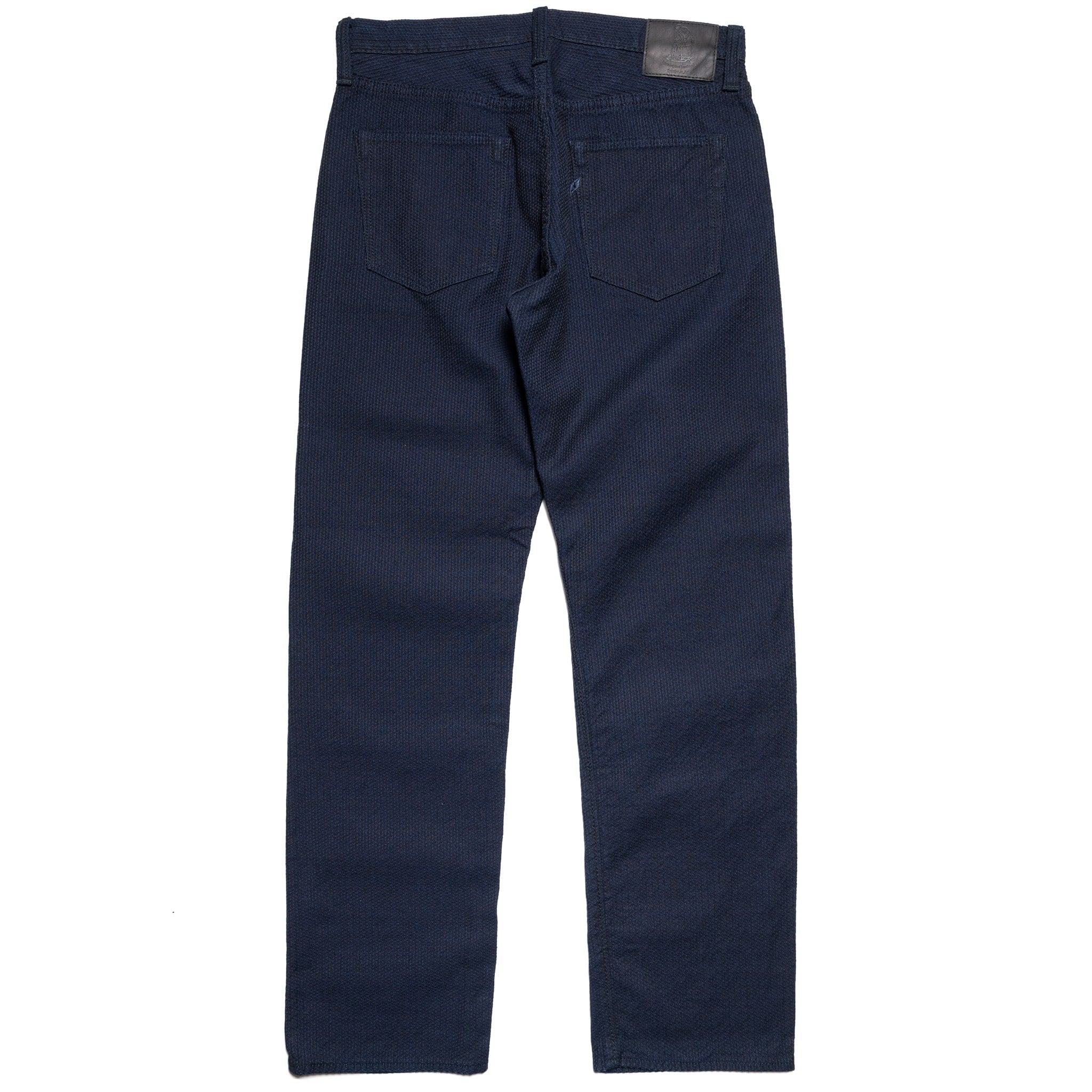 1178-ID Sashiko 5 Pocket Pants Regular Fit - Indigo x Black