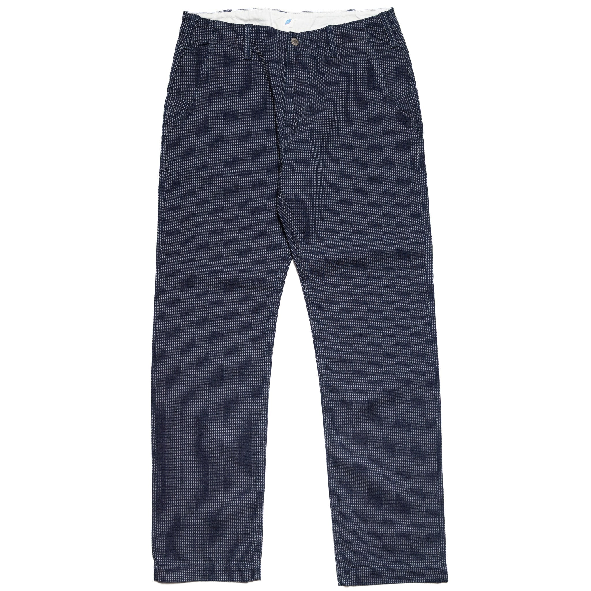 LP-1180-2 Stitch Stripe Comfortable Trousers - Indigo x Thin Stripe