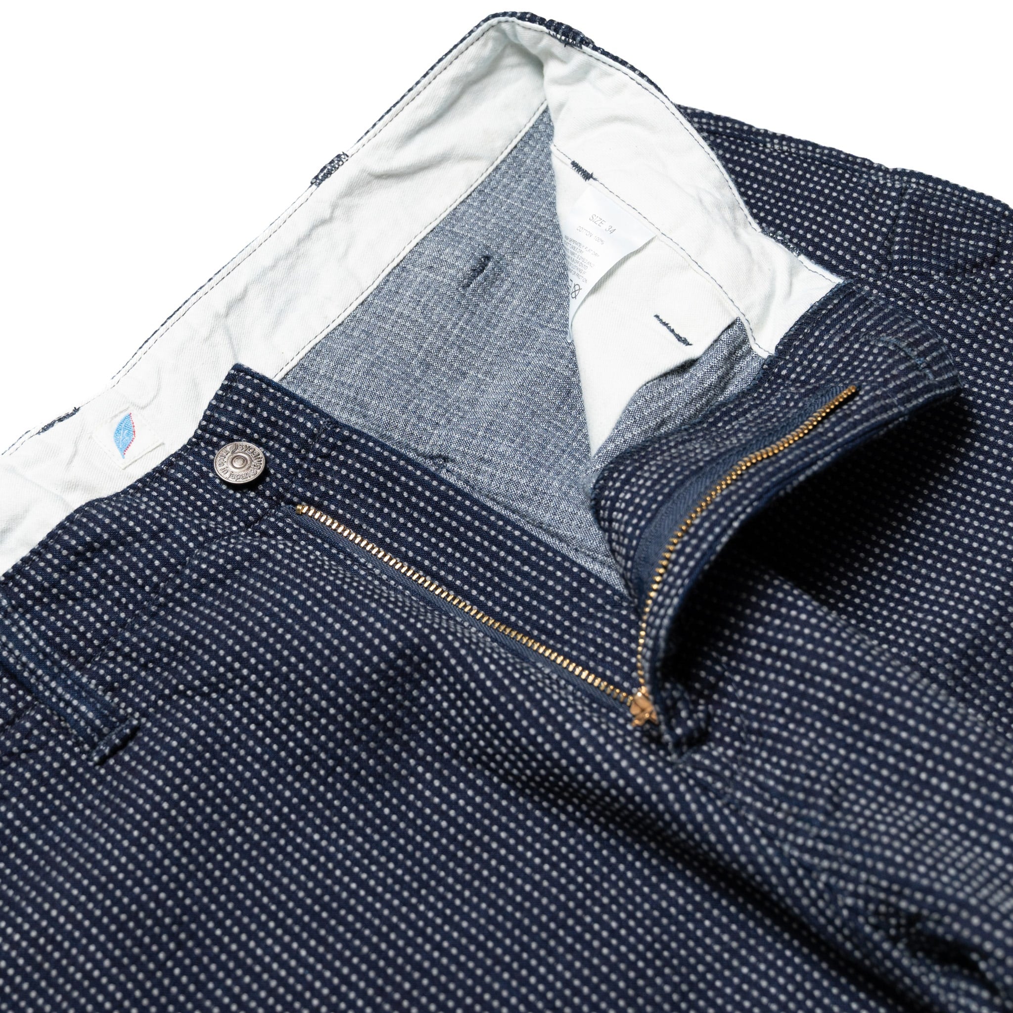 LP-1180-2 Stitch Stripe Comfortable Trousers - Indigo x Thin Stripe