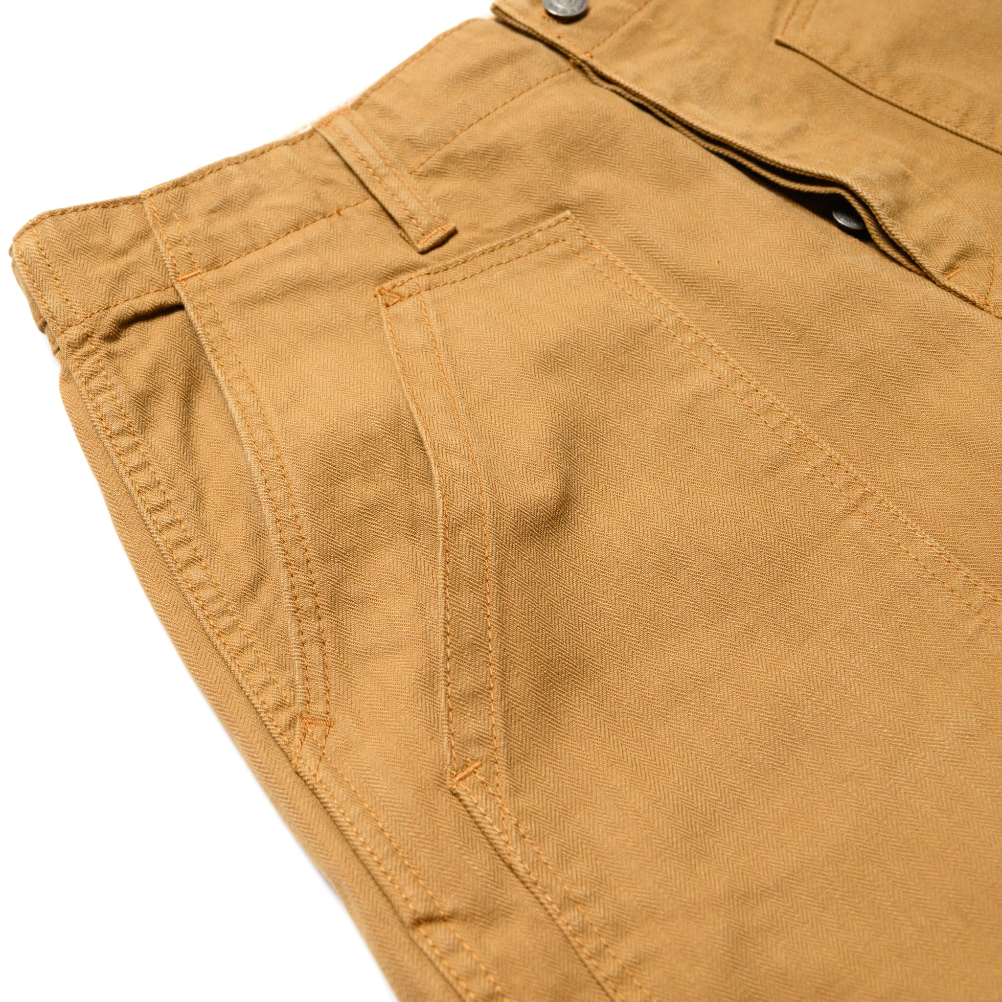 SP-1179-CA Sulfur Dyed Herringbone Work Shorts - Camel