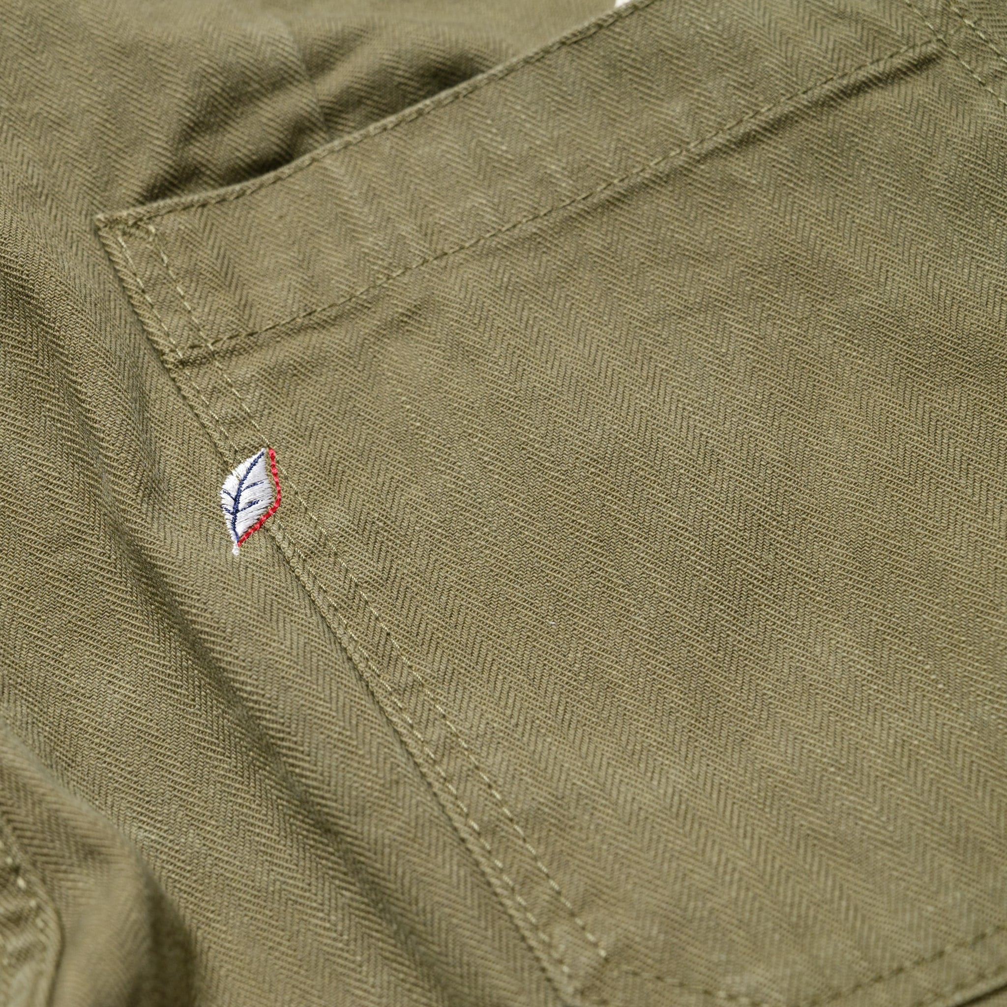 SP-1179-OLV Sulfur Dyed Herringbone Work Shorts - Olive