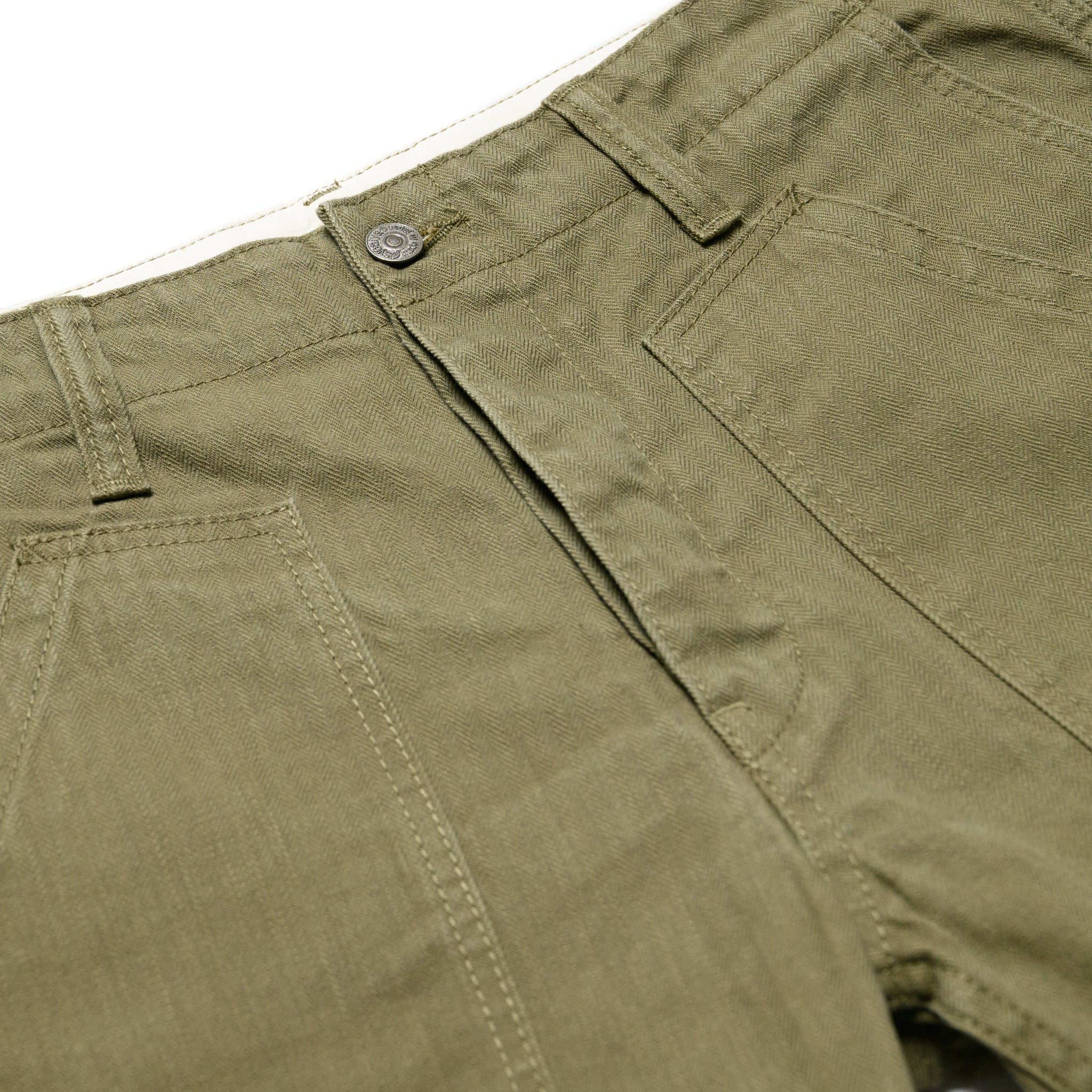 SP-1179-OLV Sulfur Dyed Herringbone Work Shorts - Olive