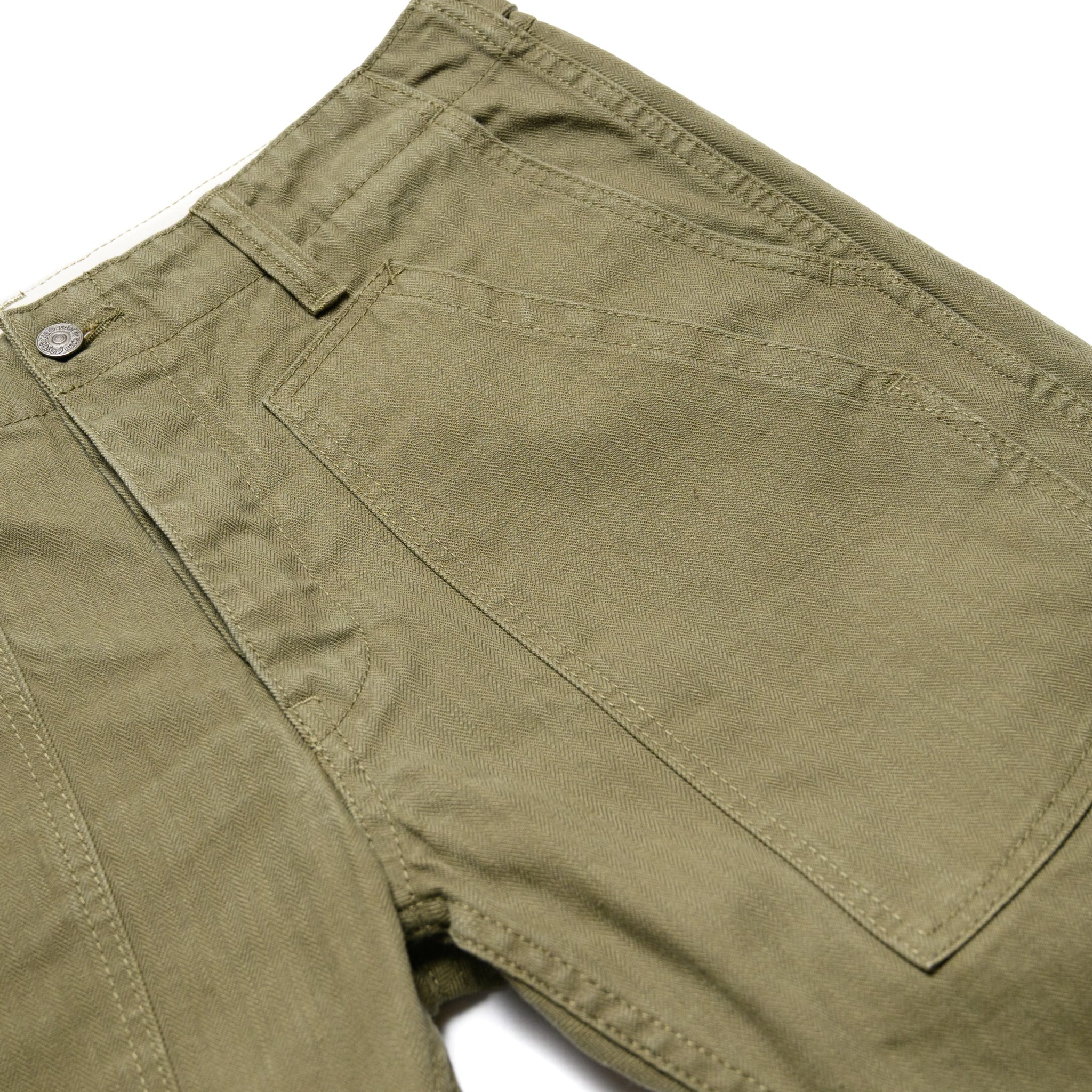 SP-1179-OLV Sulfur Dyed Herringbone Work Shorts - Olive