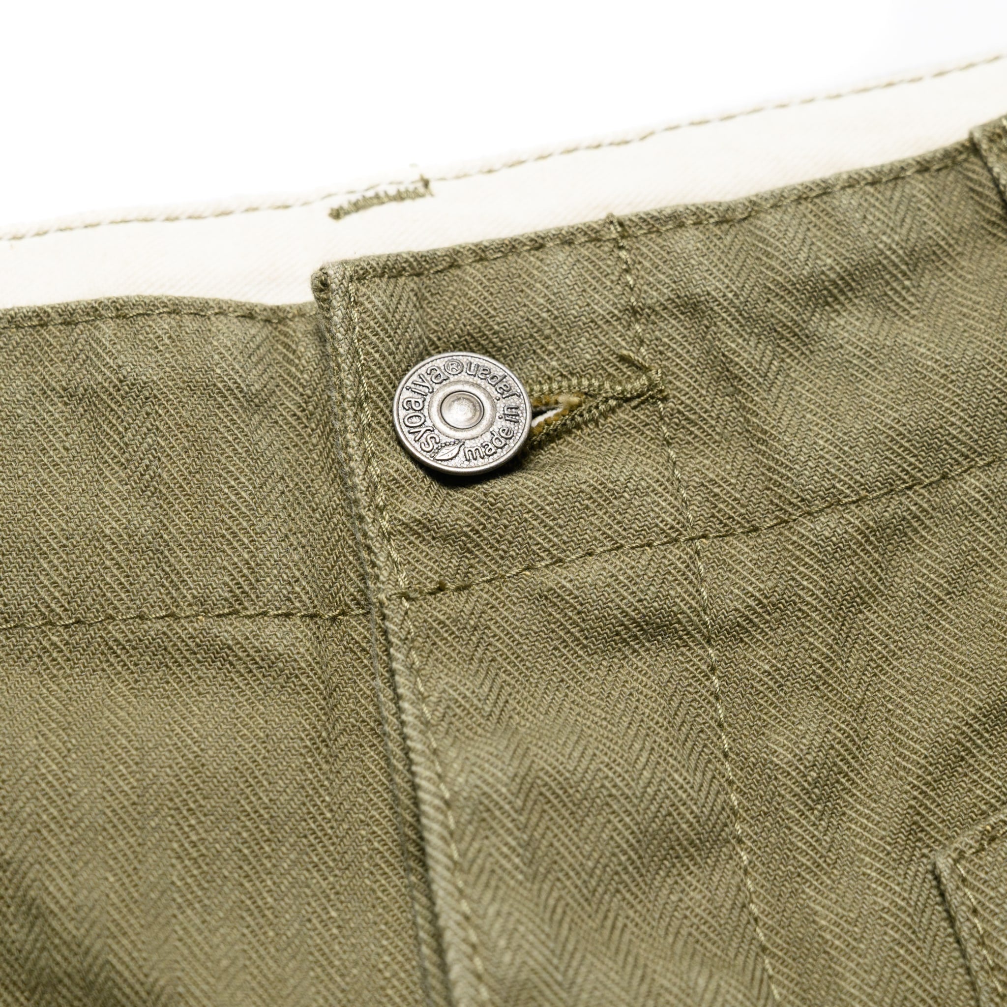 SP-1179-OLV Sulfur Dyed Herringbone Work Shorts - Olive