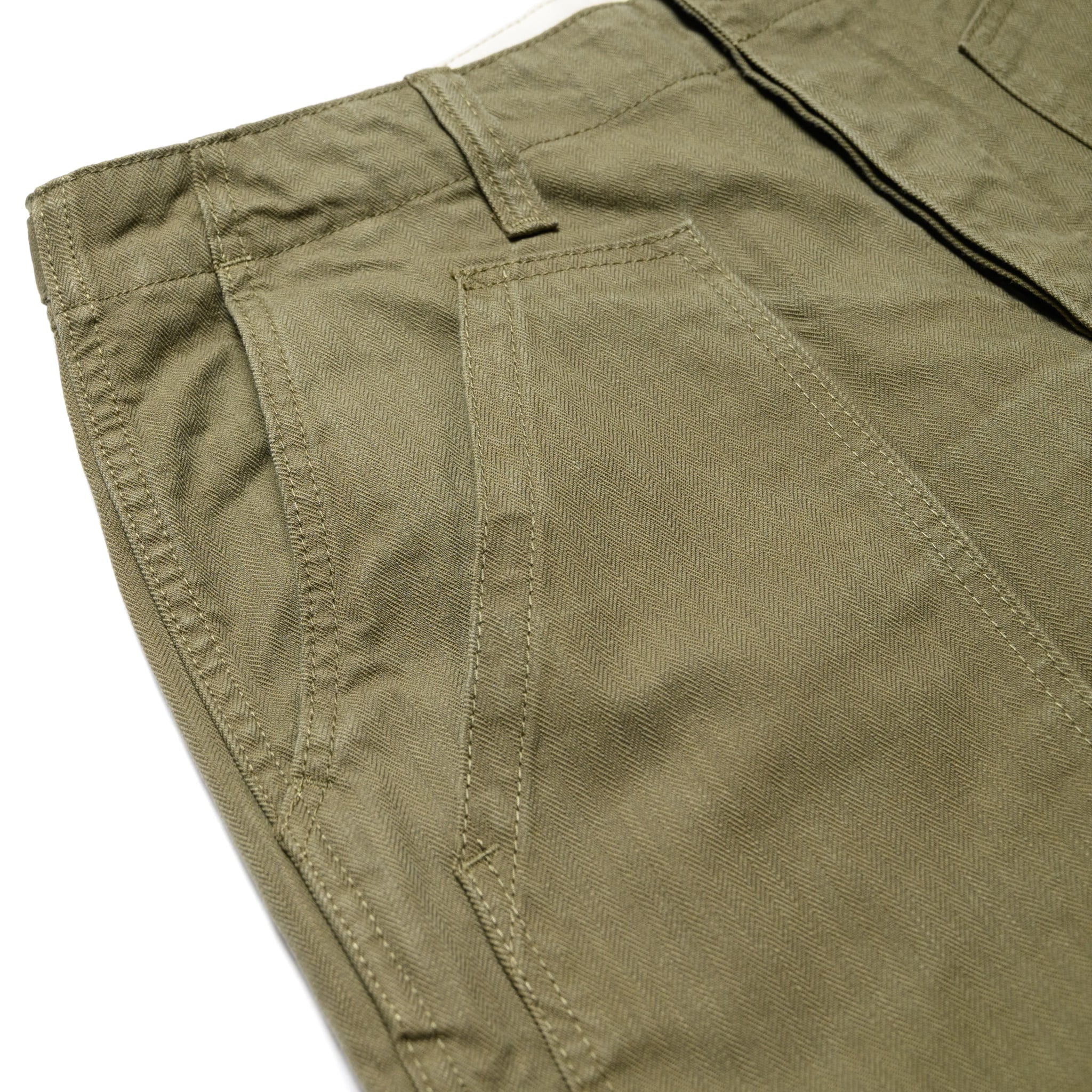 SP-1179-OLV Sulfur Dyed Herringbone Work Shorts - Olive