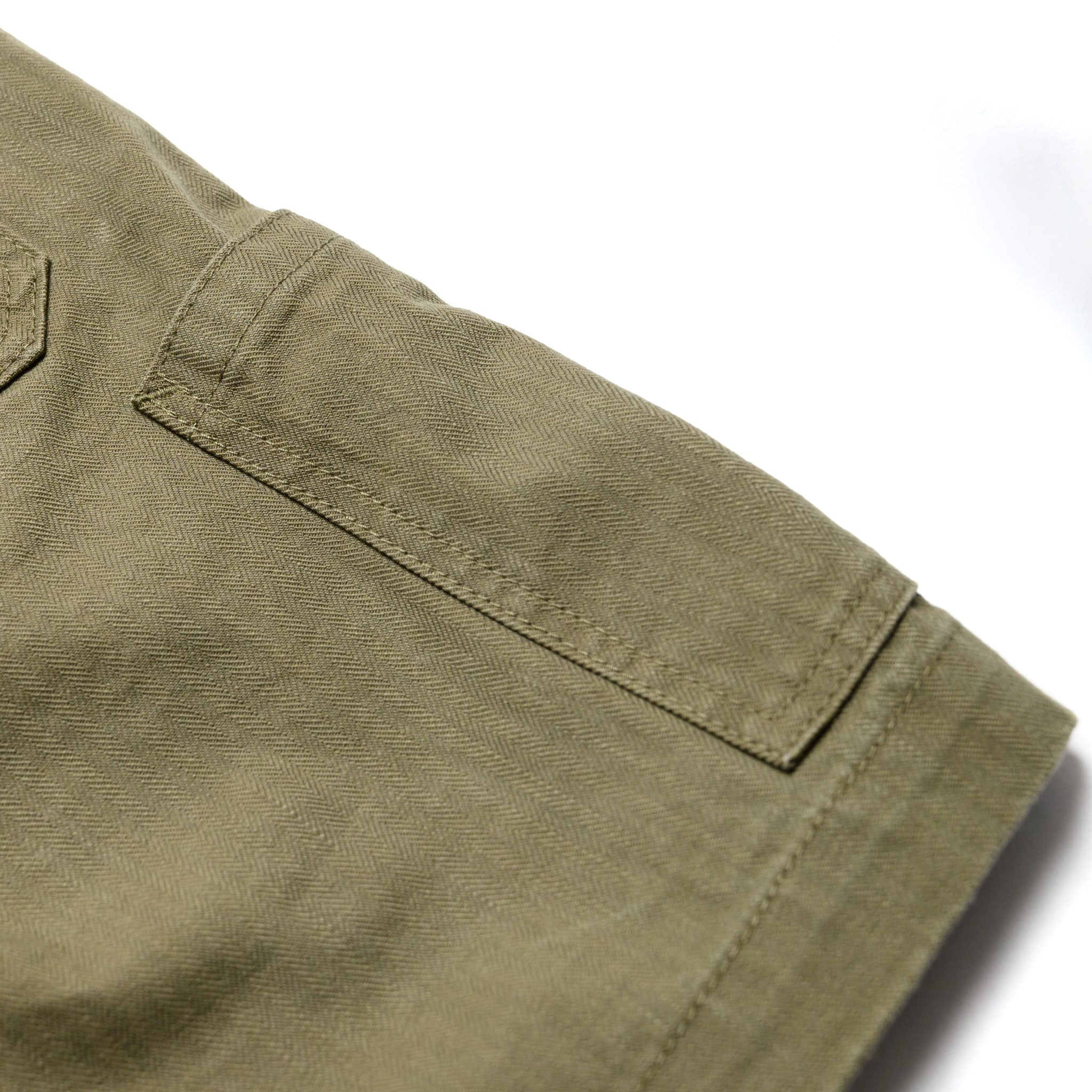 SP-1179-OLV Sulfur Dyed Herringbone Work Shorts - Olive