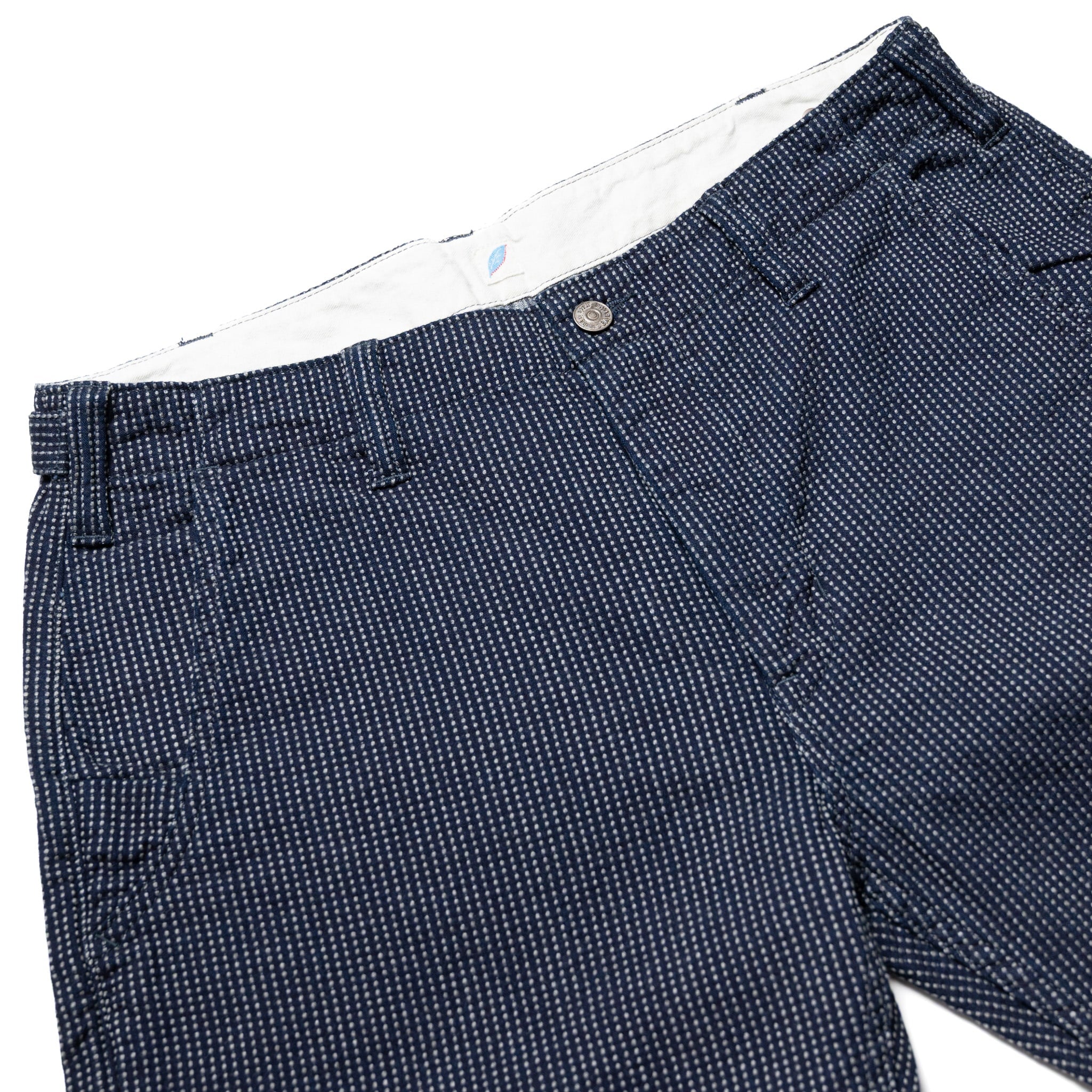 SP-1180-2 Stitch Stripe Comfortable Trouser Shorts - Indigo x Thin Stripe
