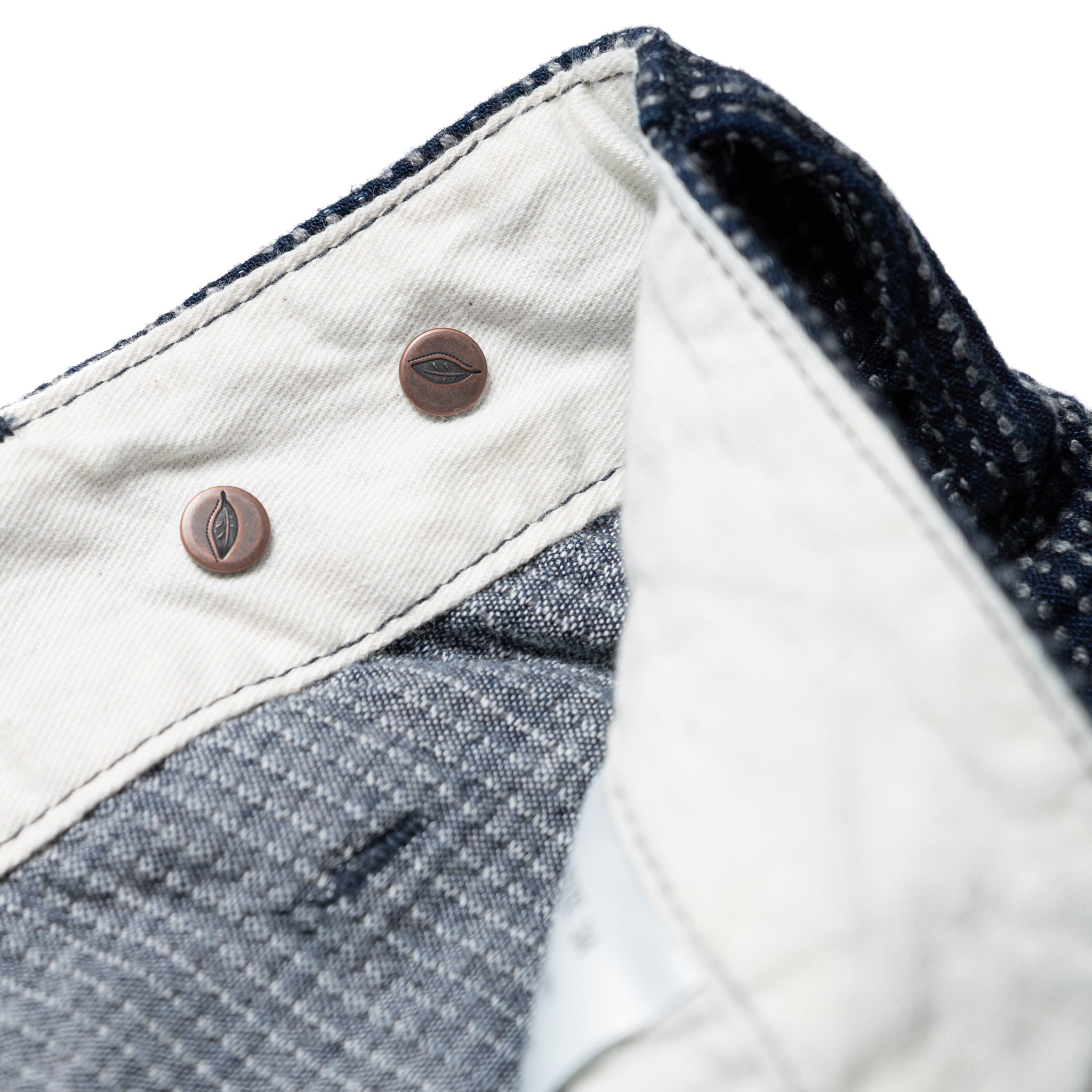 SP-1180-2 Stitch Stripe Comfortable Trouser Shorts - Indigo x Thin Stripe