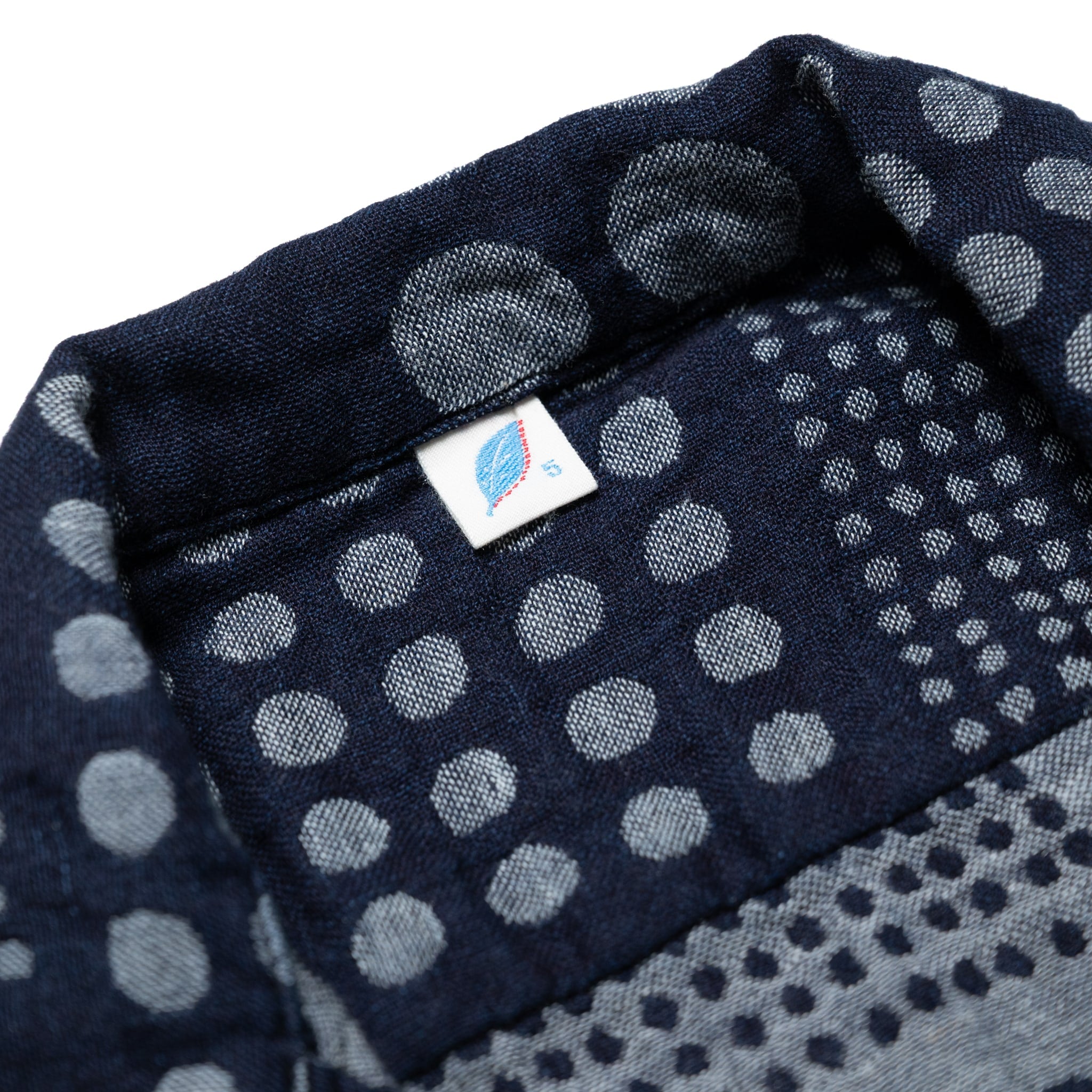 SS-2232-1 Jacquard Open Collar Short Sleeve Shirt - Random Dots