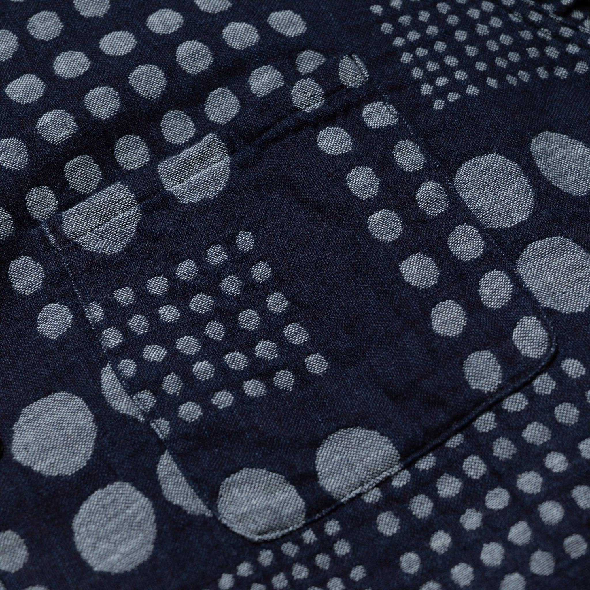 SS-2232-1 Jacquard Open Collar Short Sleeve Shirt - Random Dots