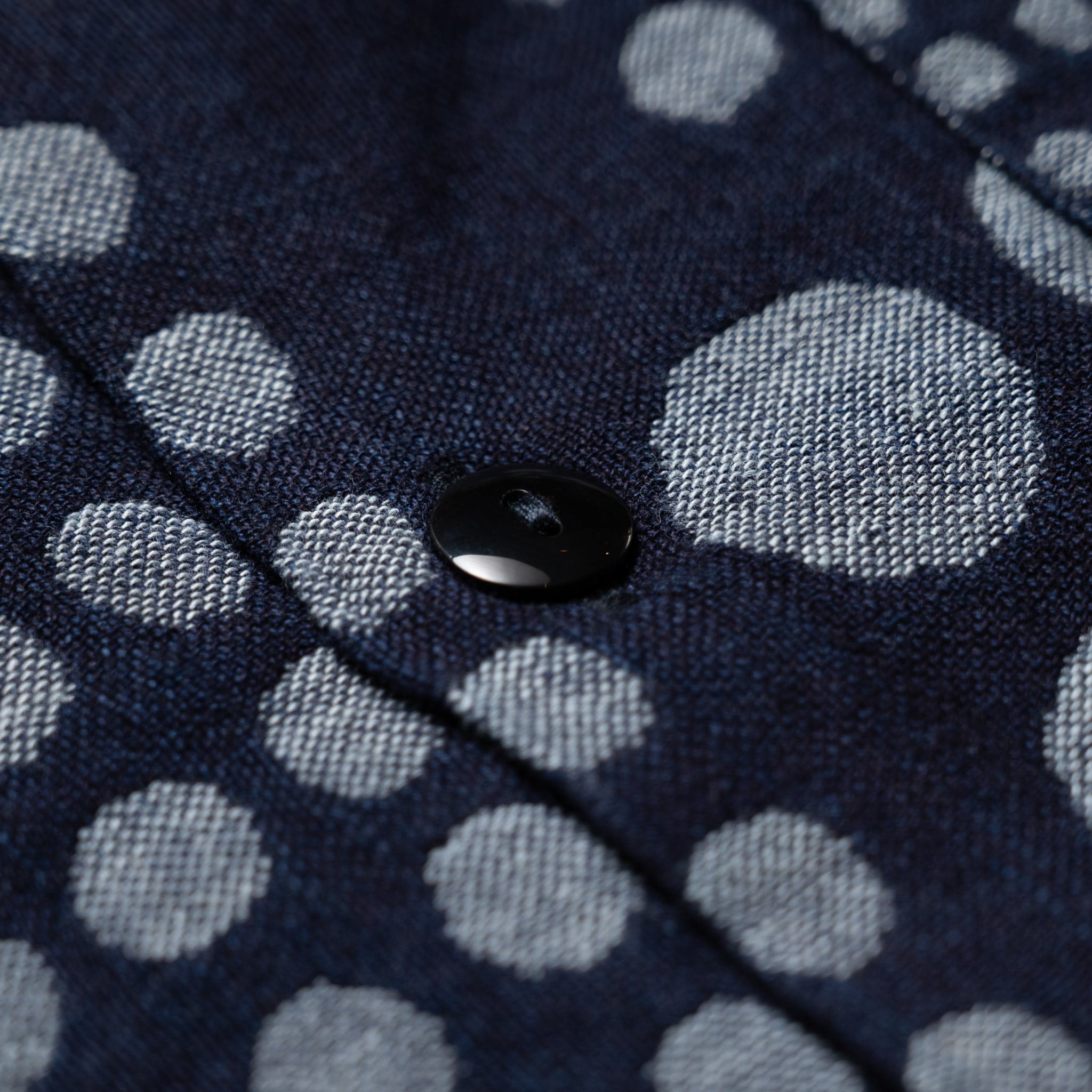 SS-2232-1 Jacquard Open Collar Short Sleeve Shirt - Random Dots