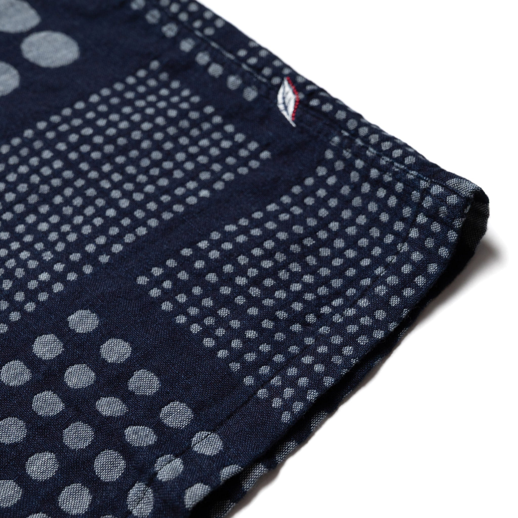 SS-2232-1 Jacquard Open Collar Short Sleeve Shirt - Random Dots