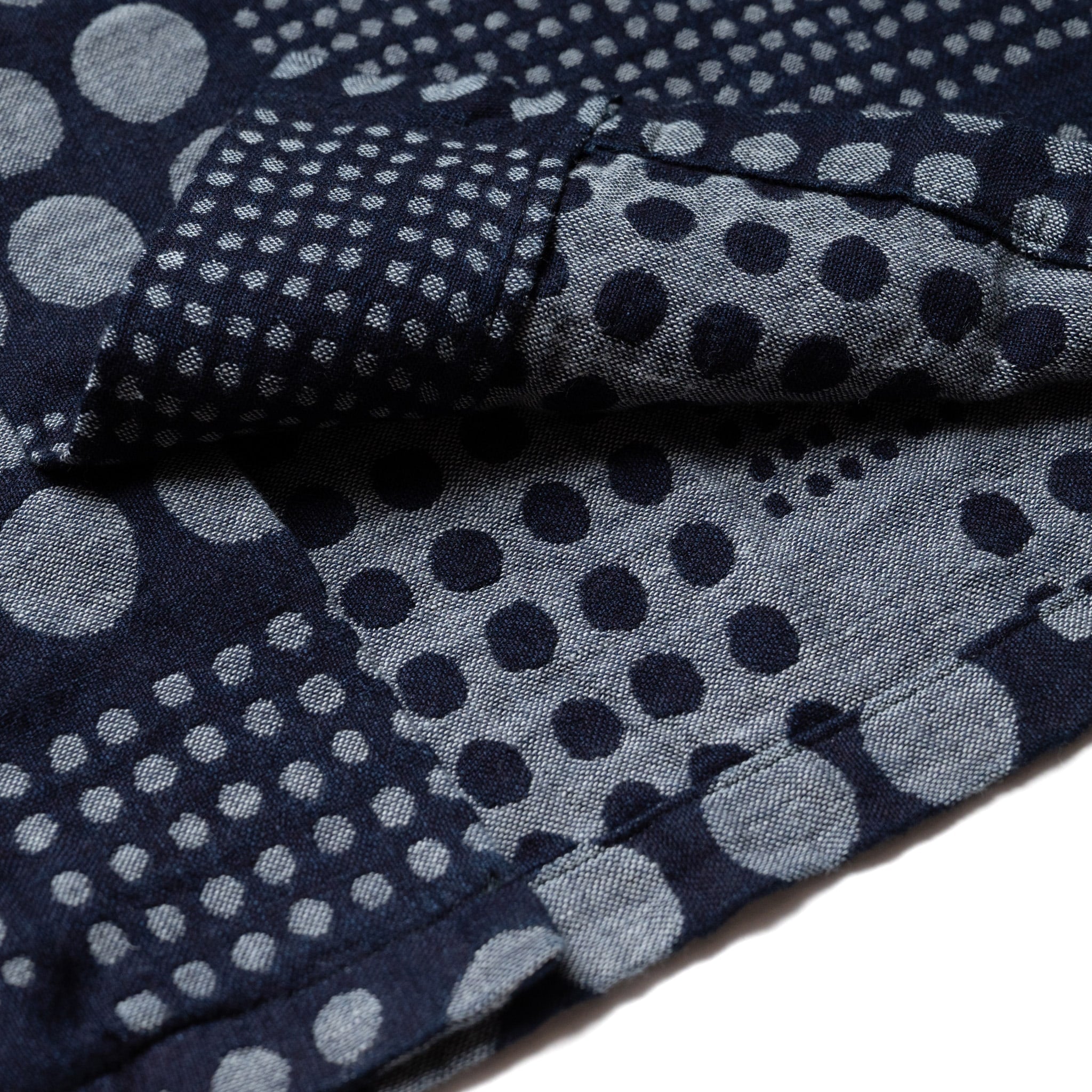 SS-2232-1 Jacquard Open Collar Short Sleeve Shirt - Random Dots