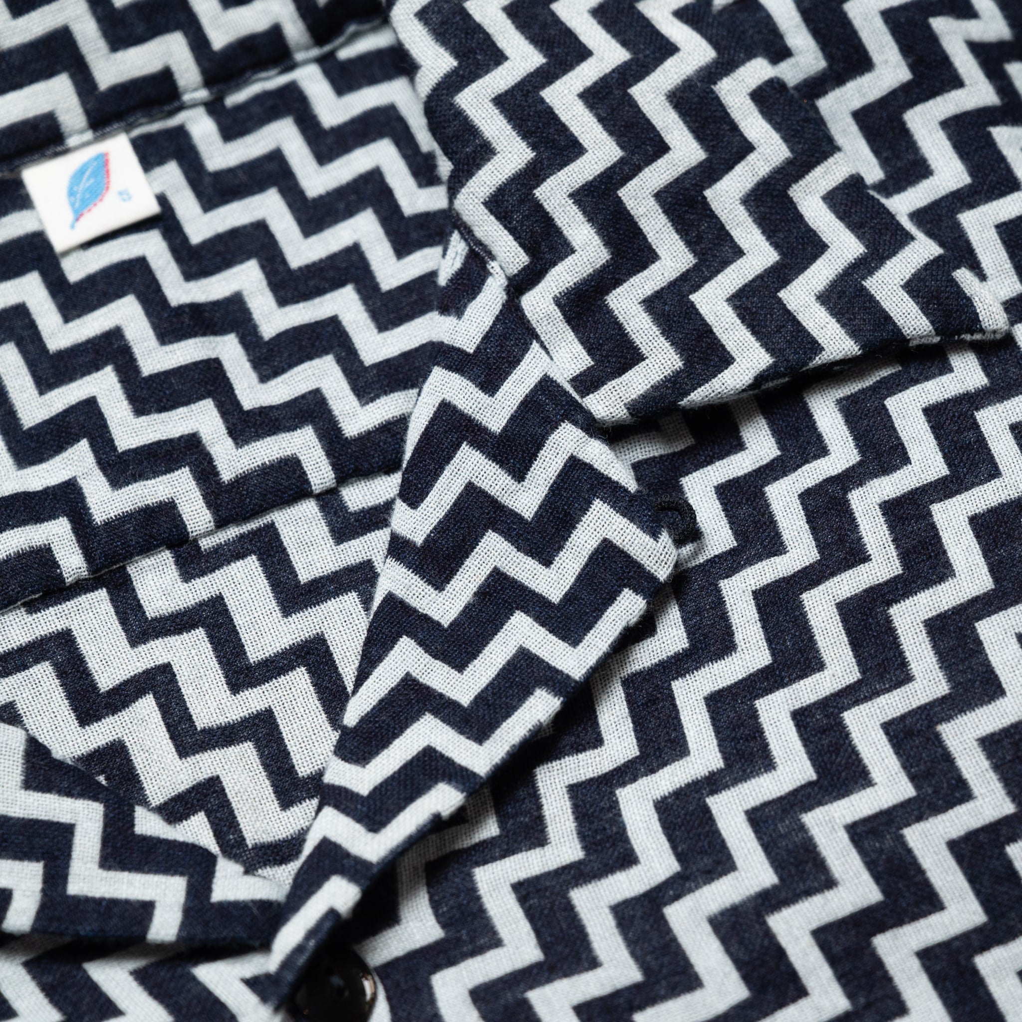 SS-2232-2 Jacquard Open Collar Short Sleeve Shirt - Saw