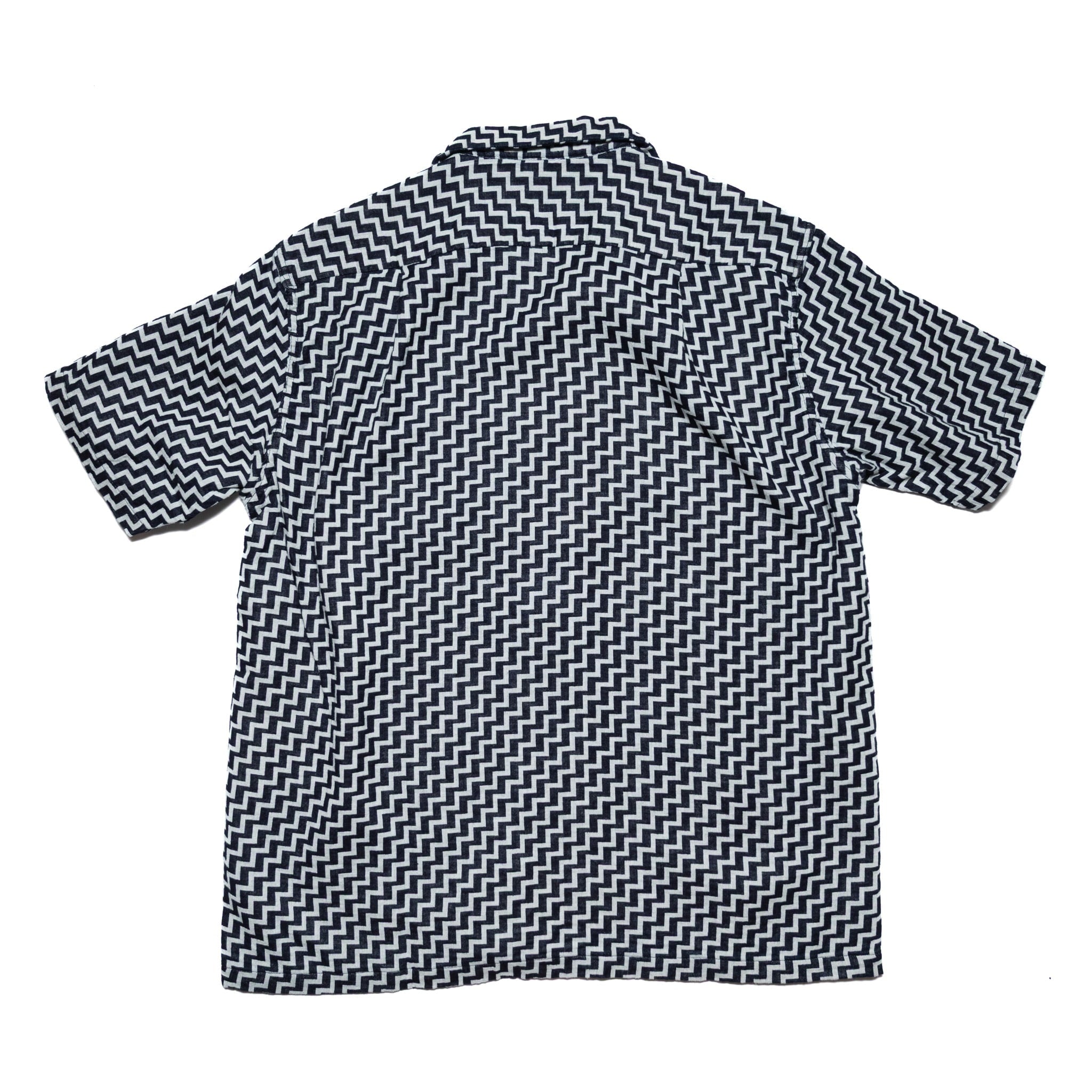 SS-2232-2 Jacquard Open Collar Short Sleeve Shirt - Saw