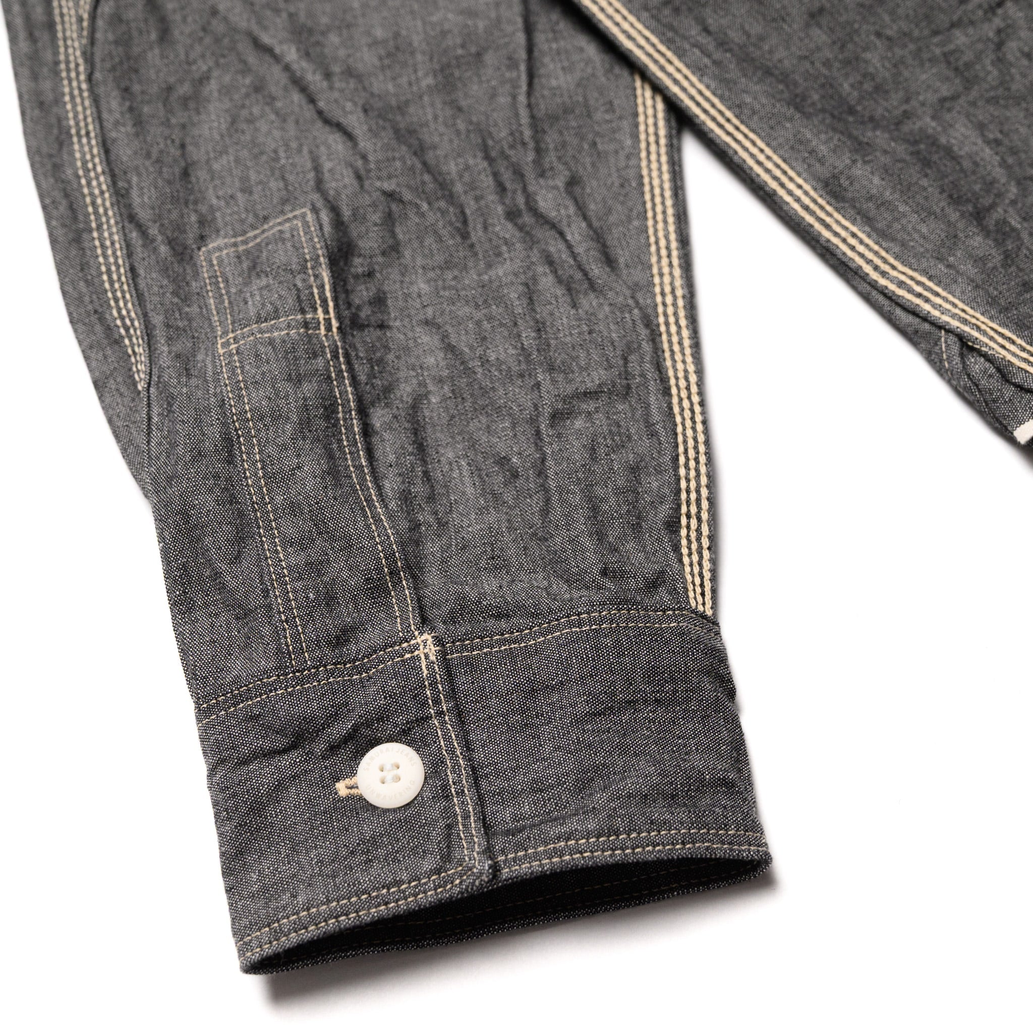 SJCBS25W Selvedge Chambray Work Shirt - Black