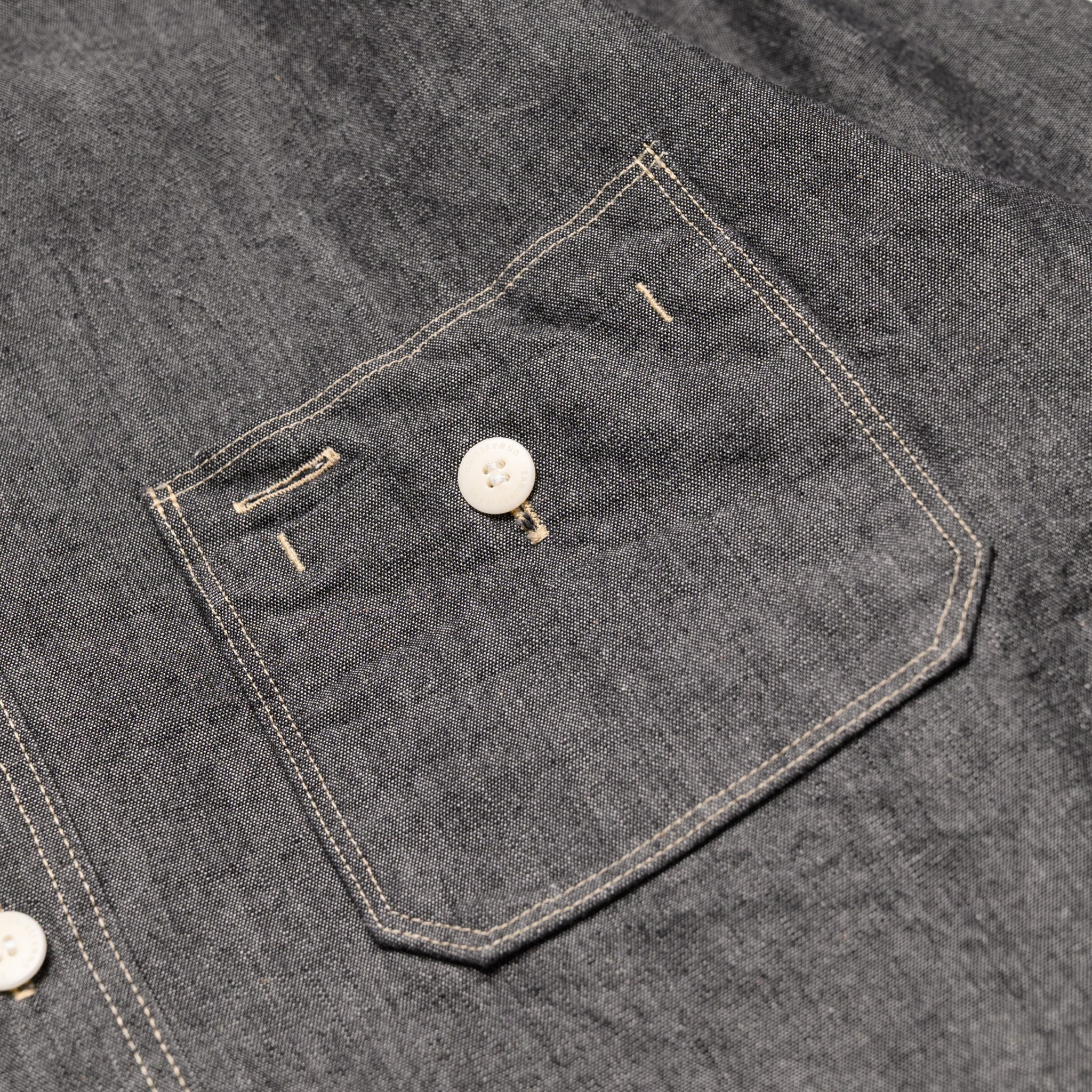 SJCBS25W Selvedge Chambray Work Shirt - Black