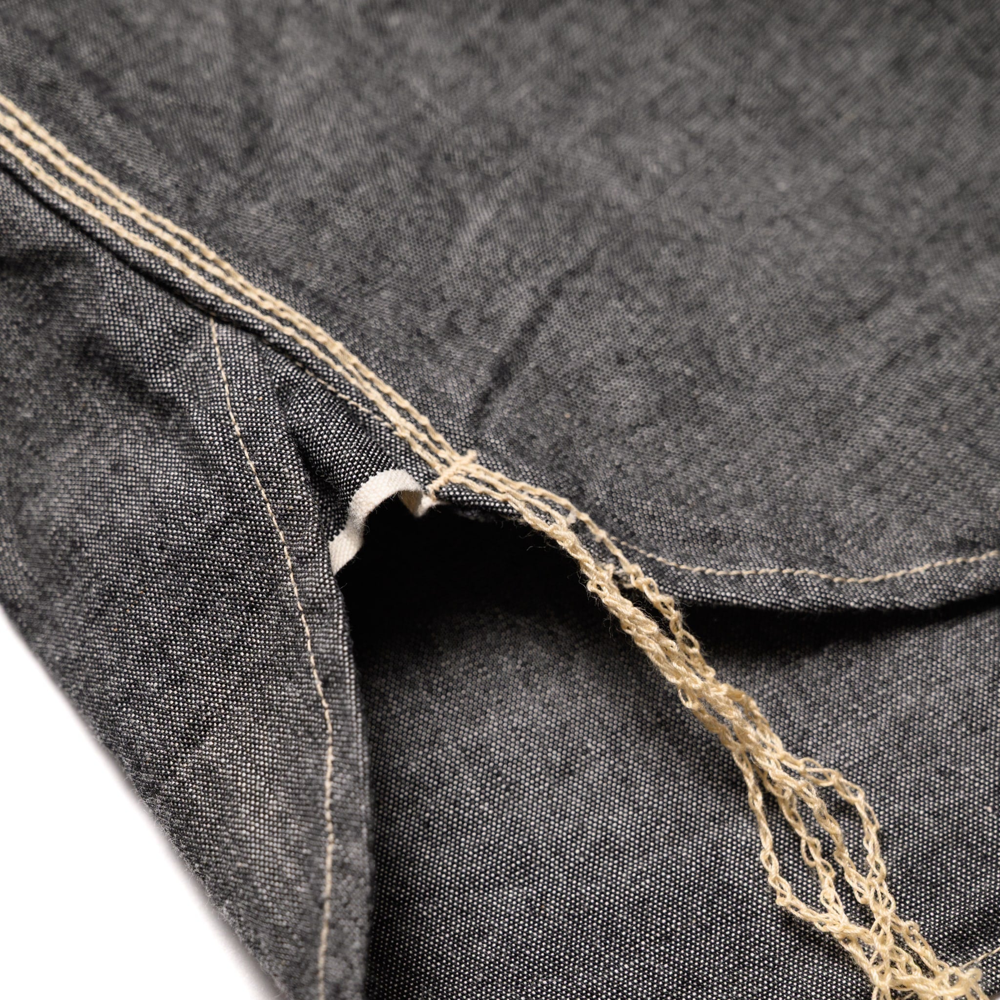 SJCBS25W Selvedge Chambray Work Shirt - Black