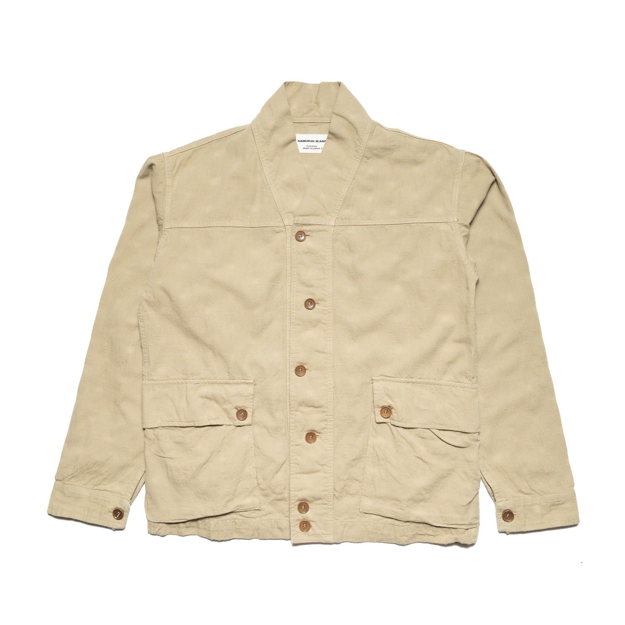 SJCDJ25-AT Tropical Weather Dobby Cardigan - Beige