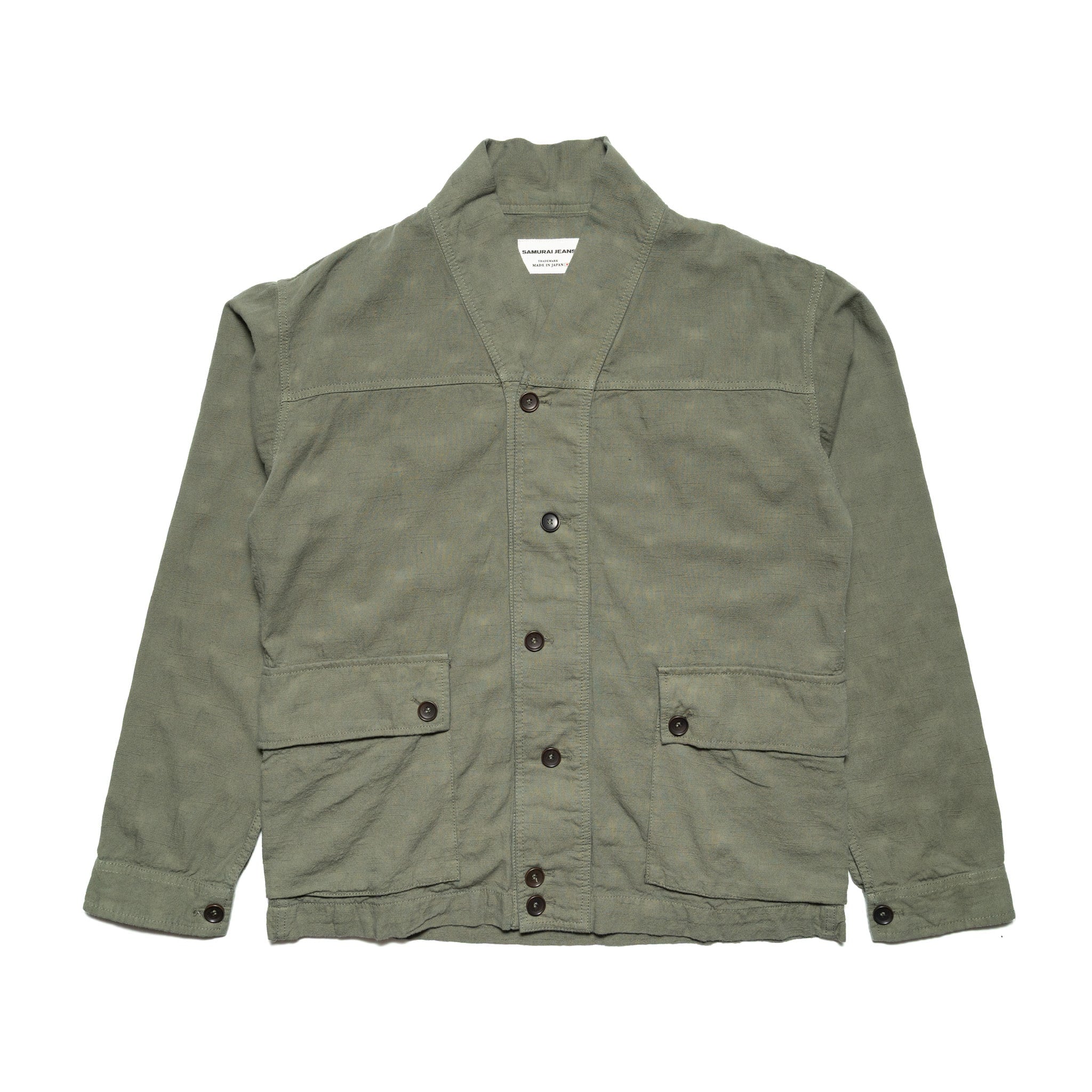 SJCDJ25-AT Tropical Weather Dobby Cardigan - Olive