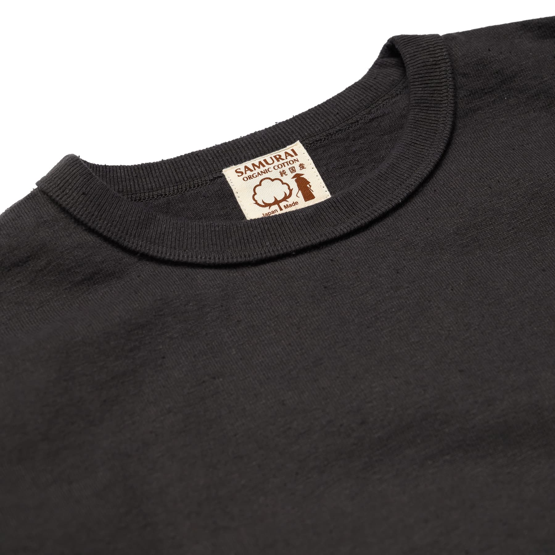 SJSLT-SC01 Japanese Cotton Made Crew Neck Tee - Kuromame