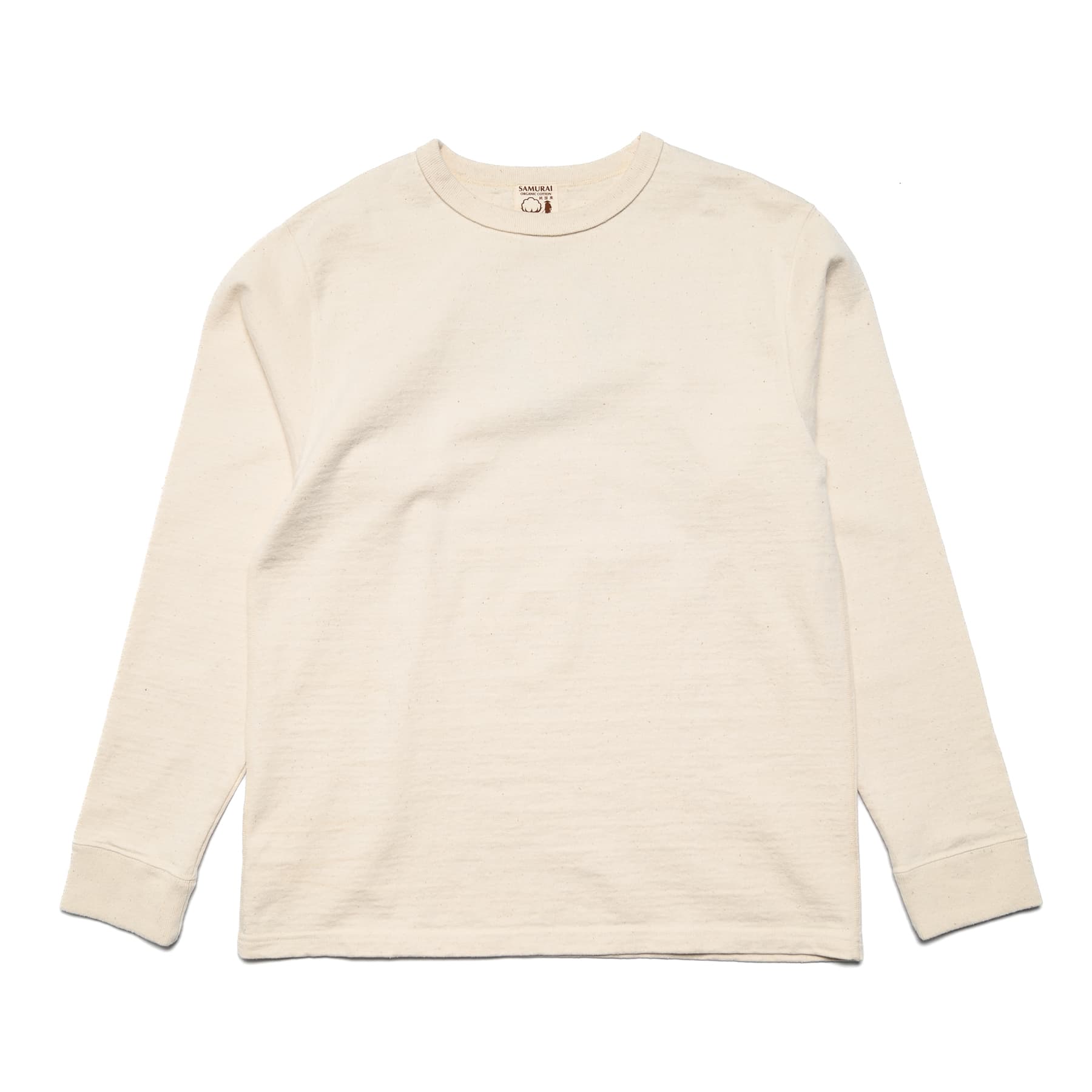 SJSLT-SC01 Japanese Cotton Made Crew Neck Tee - Natural