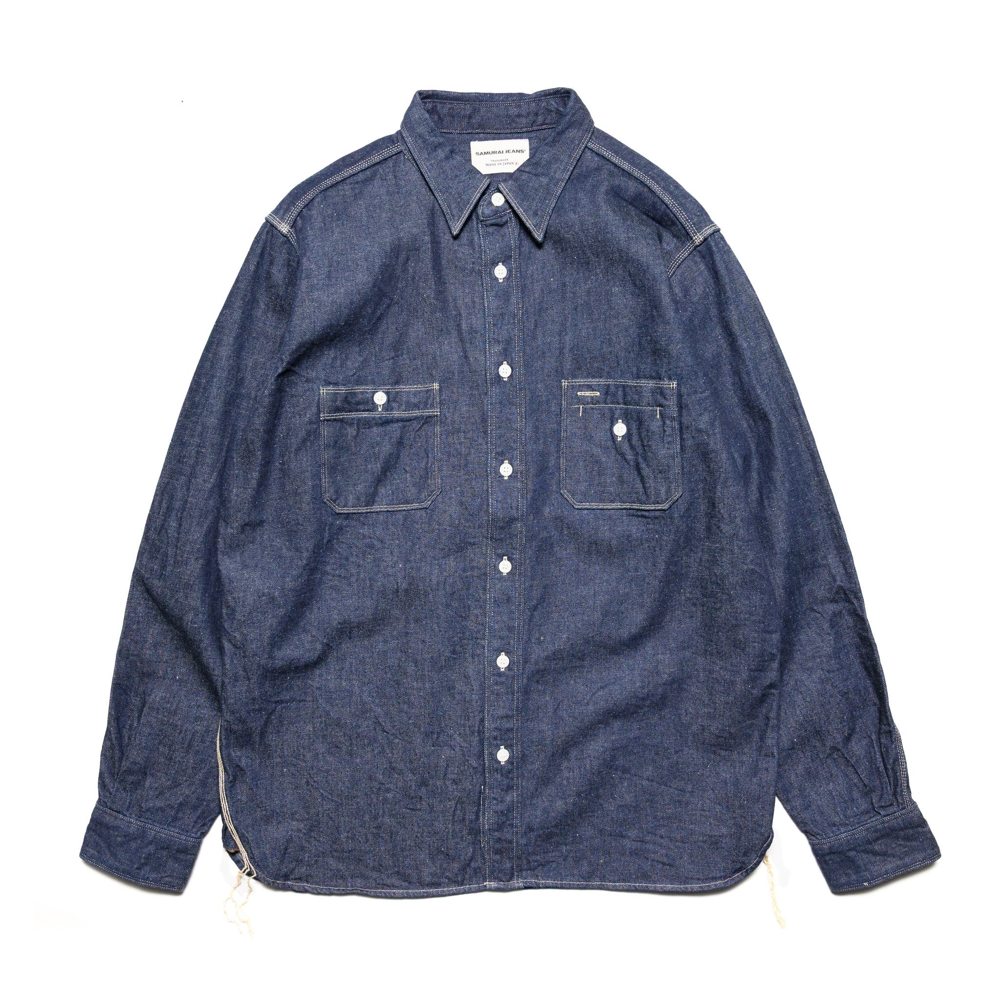 Samurai SJWS-SC02W Samurai Cotton Denim Work Shirt Indigo | BlackBlue
