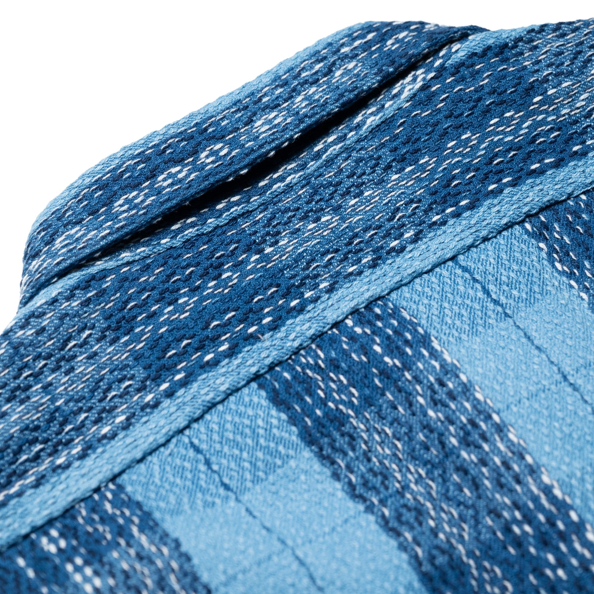 SKN24-01W Raindrop Sashiko x Kasuri Flannel Work Shirt