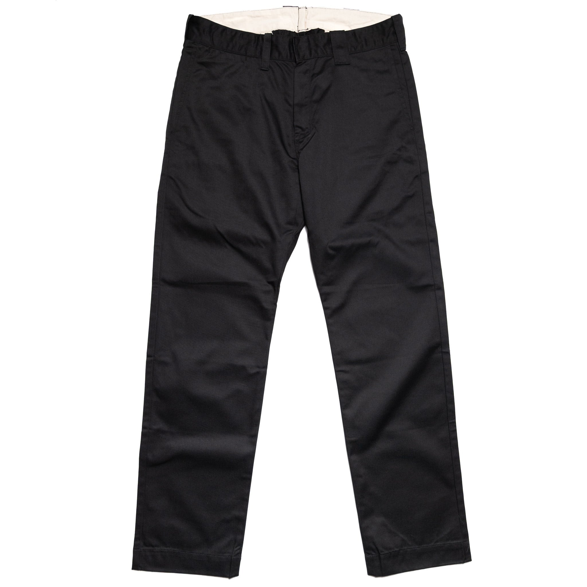 SWC500WP-CE T/C Twill Trousers - Mid Rise Slim Straight - Black