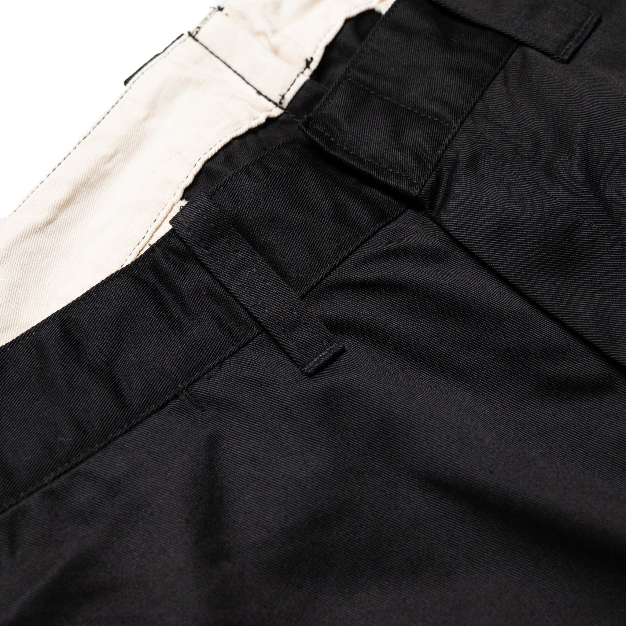 SWC500WP-CE T/C Twill Trousers - Mid Rise Slim Straight - Black
