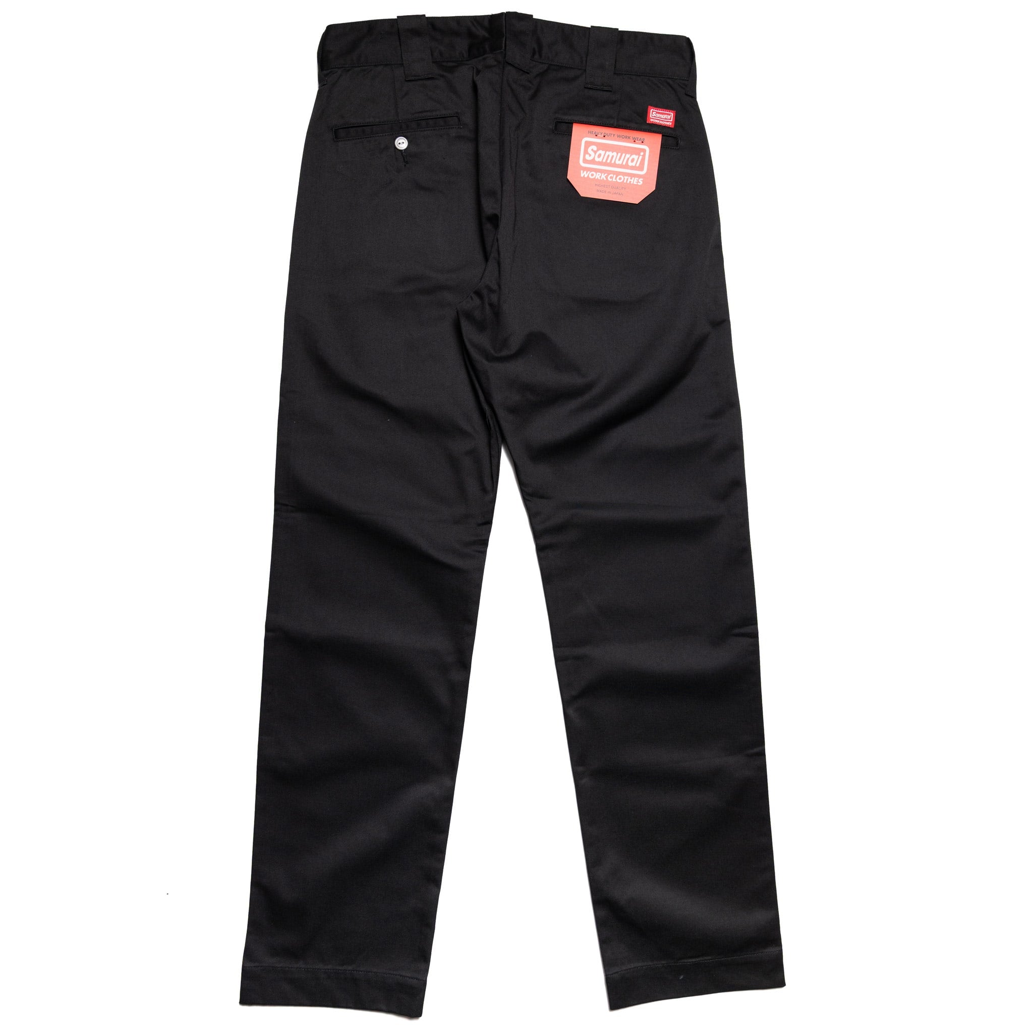 SWC500WP-CE T/C Twill Trousers - Mid Rise Slim Straight - Black