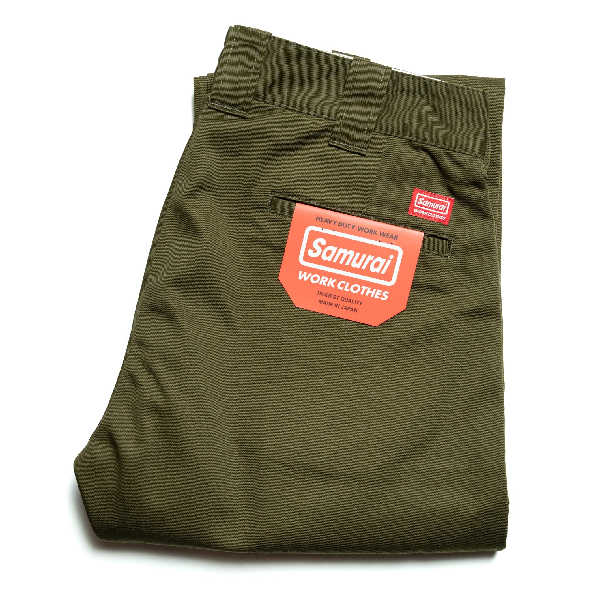 SWC500WP-CE T/C Twill Trousers - Mid Rise Slim Straight - Olive