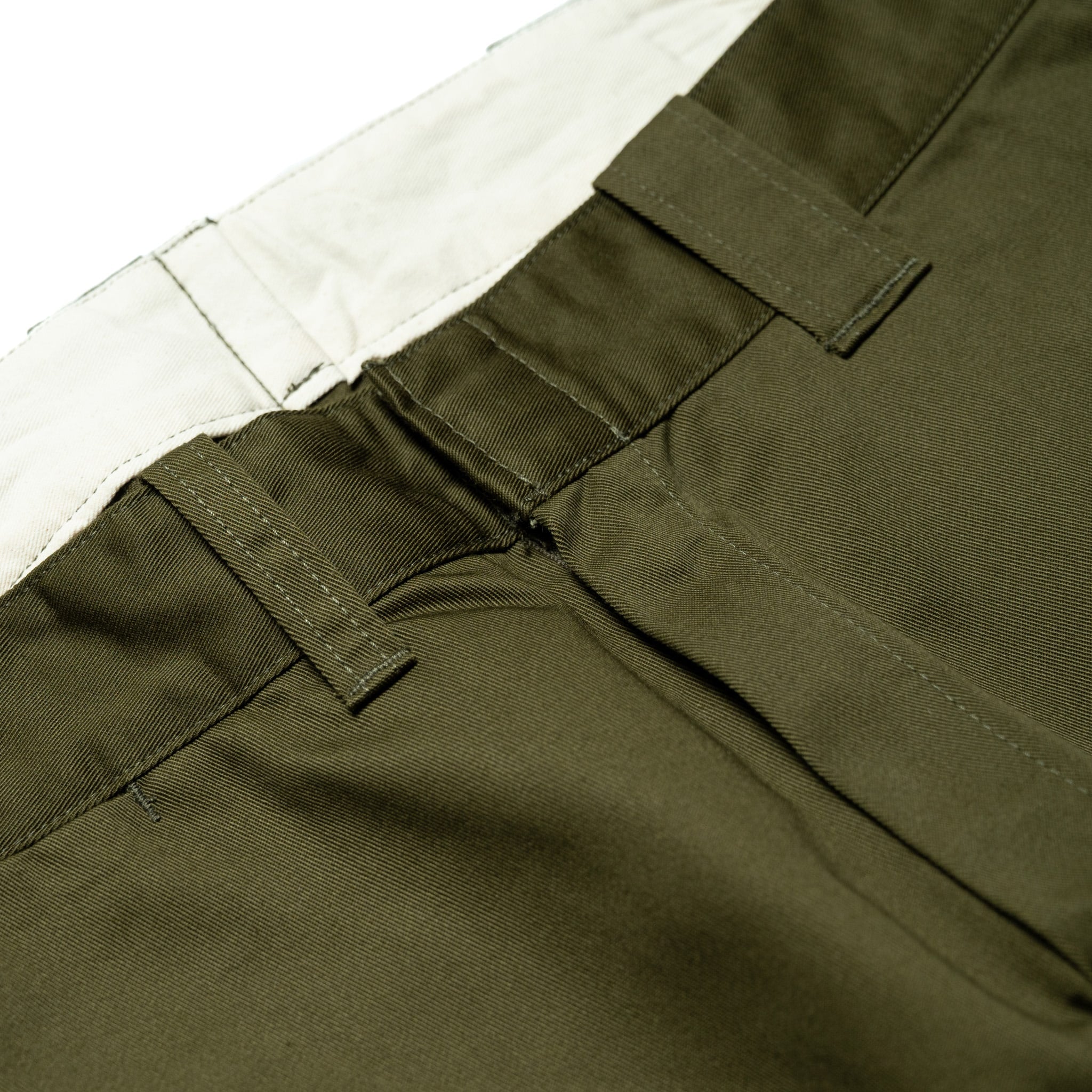 SWC500WP-CE T/C Twill Trousers - Mid Rise Slim Straight - Olive