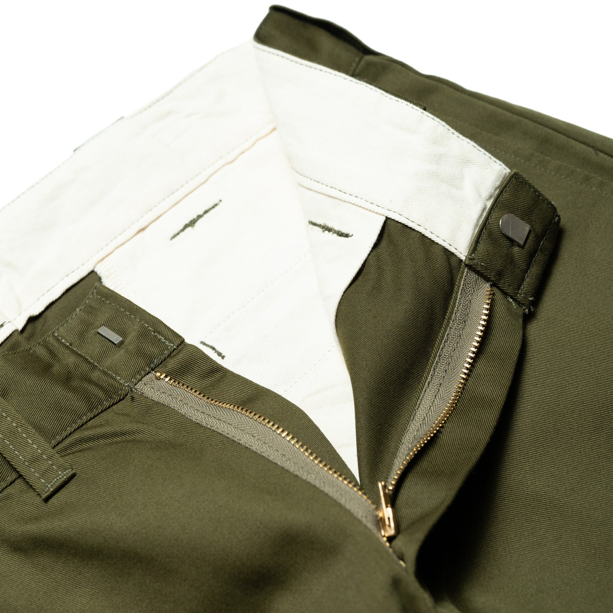 SWC500WP-CE T/C Twill Trousers - Mid Rise Slim Straight - Olive