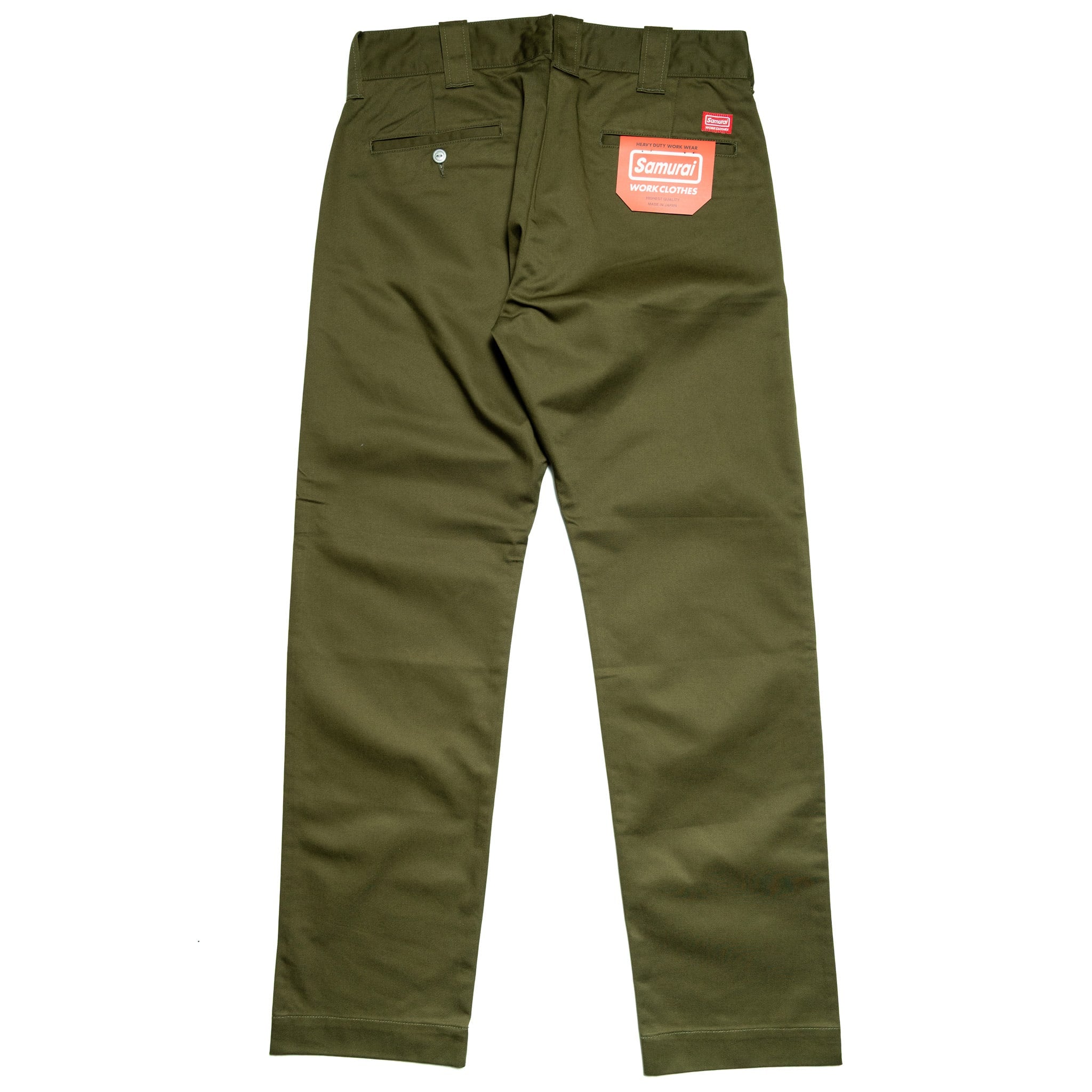 SWC500WP-CE T/C Twill Trousers - Mid Rise Slim Straight - Olive