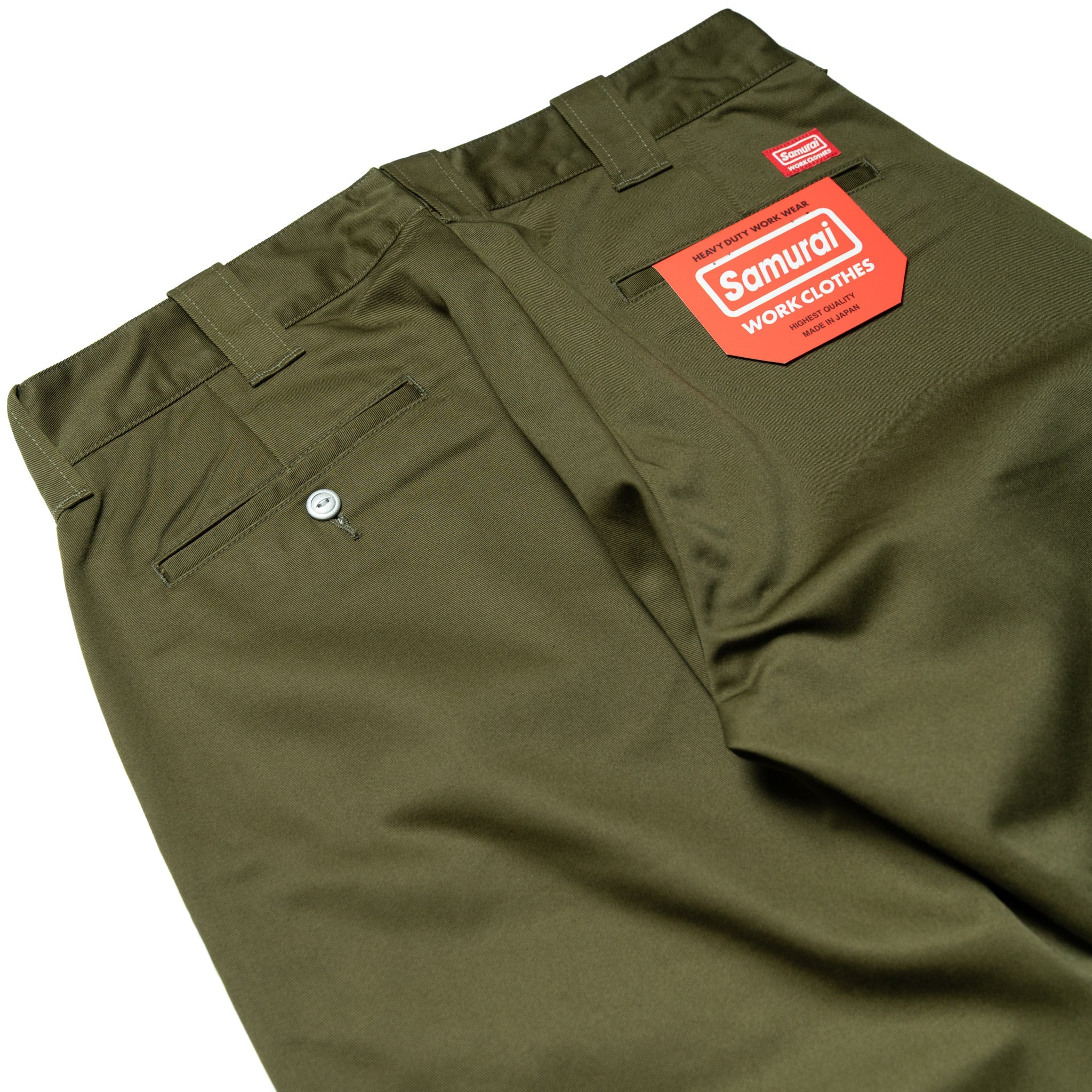 SWC500WP-CE T/C Twill Trousers - Mid Rise Slim Straight - Olive