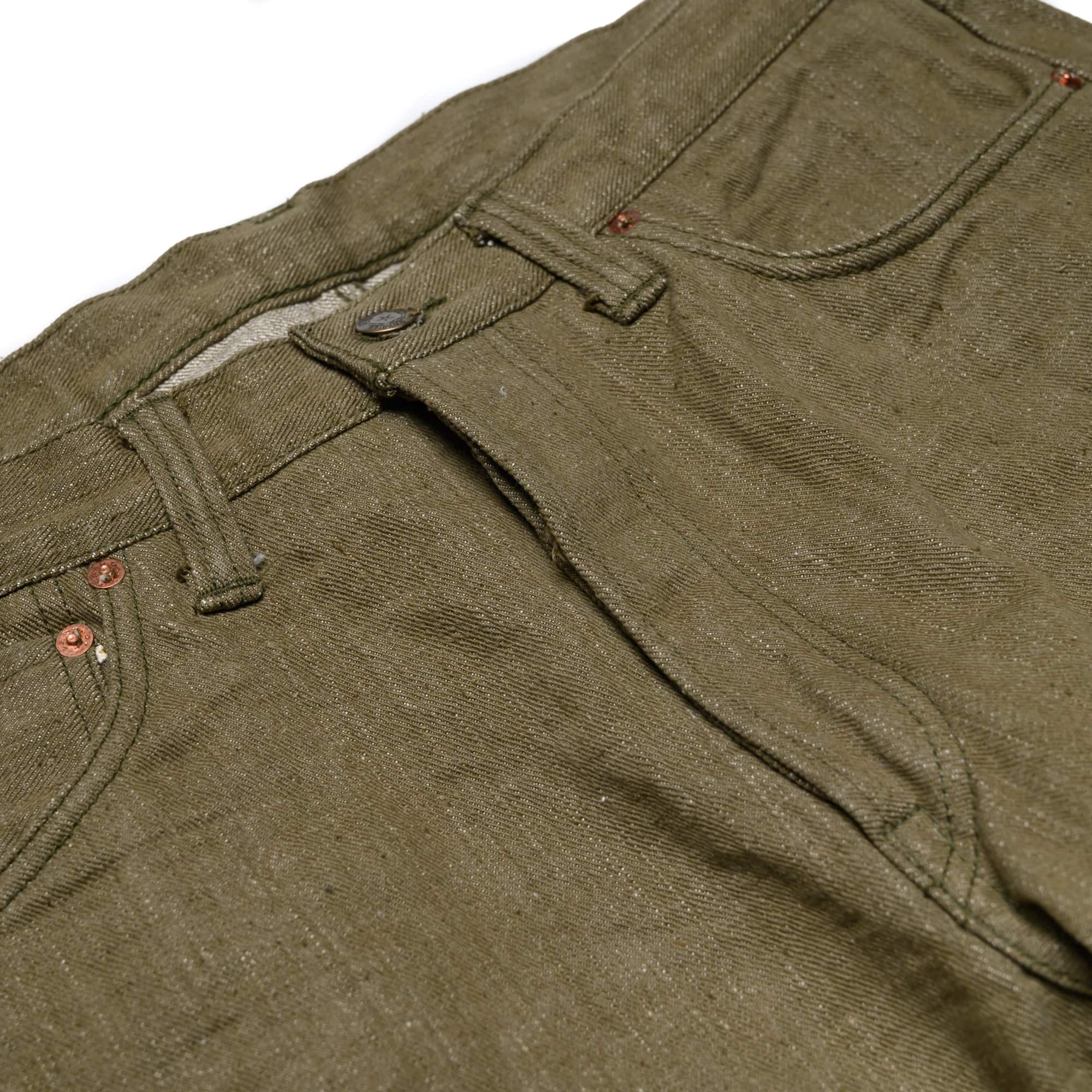 Samurai S0150GNX Uguisu Green Selvedge Denim Regular Straight Fly