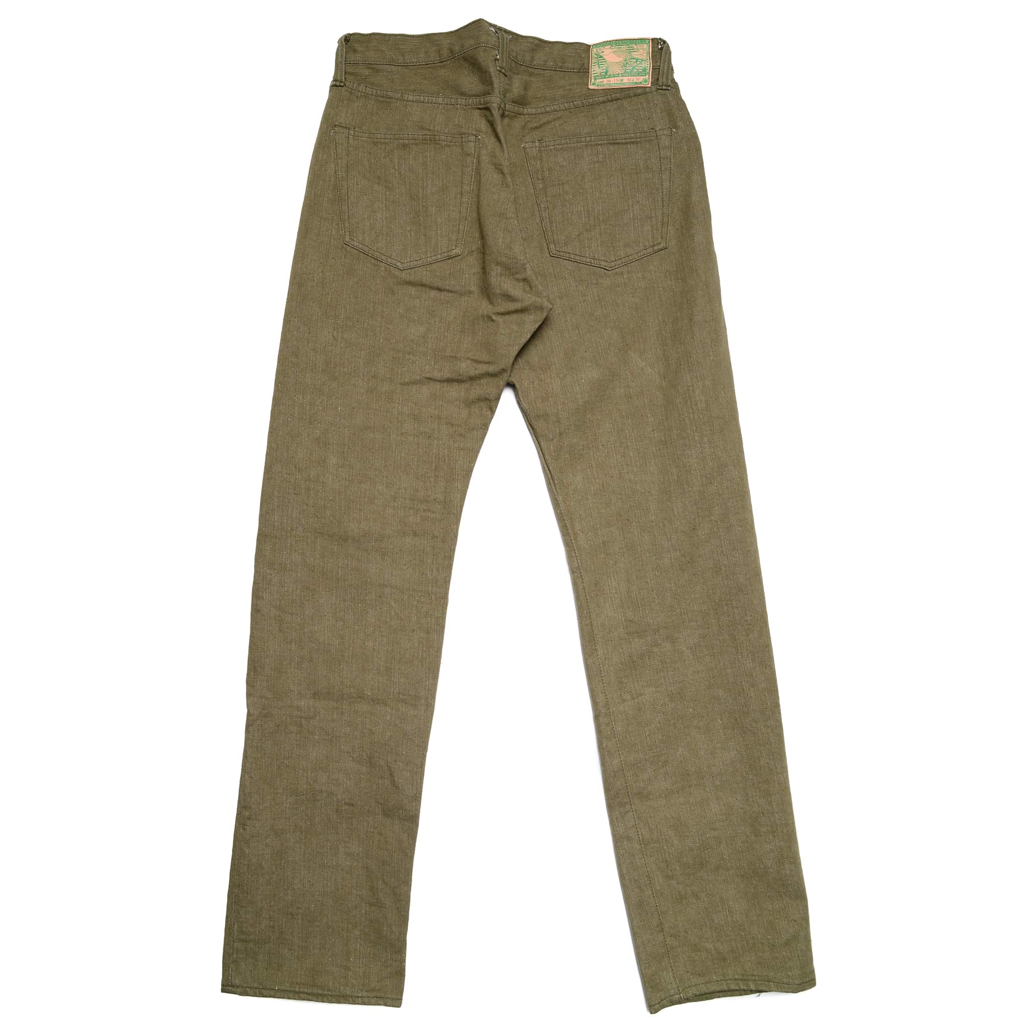 Samurai S0150GNX Uguisu Green Selvedge Denim Regular Straight Rear