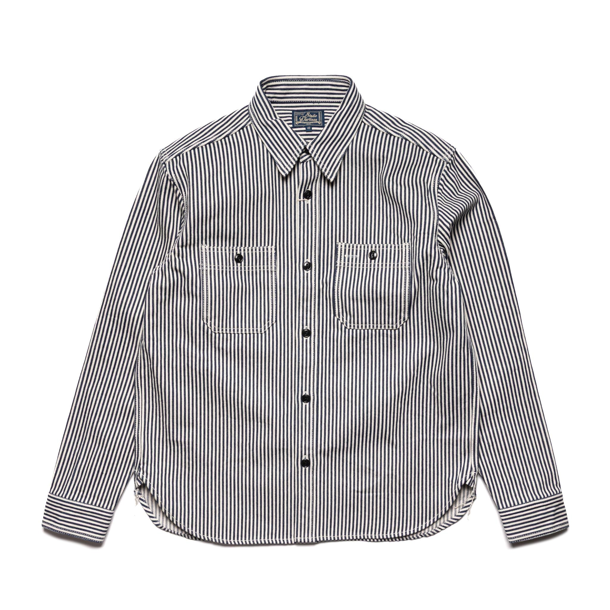 Studio D'Artisan D5335H 14oz Hickory Denim Work Shirt | BlackBlue