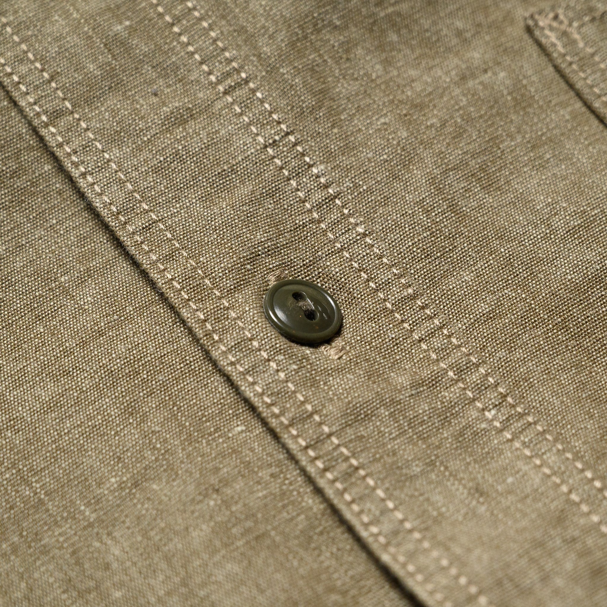 5723 Chambray Short Sleeve Shirt - Army Green