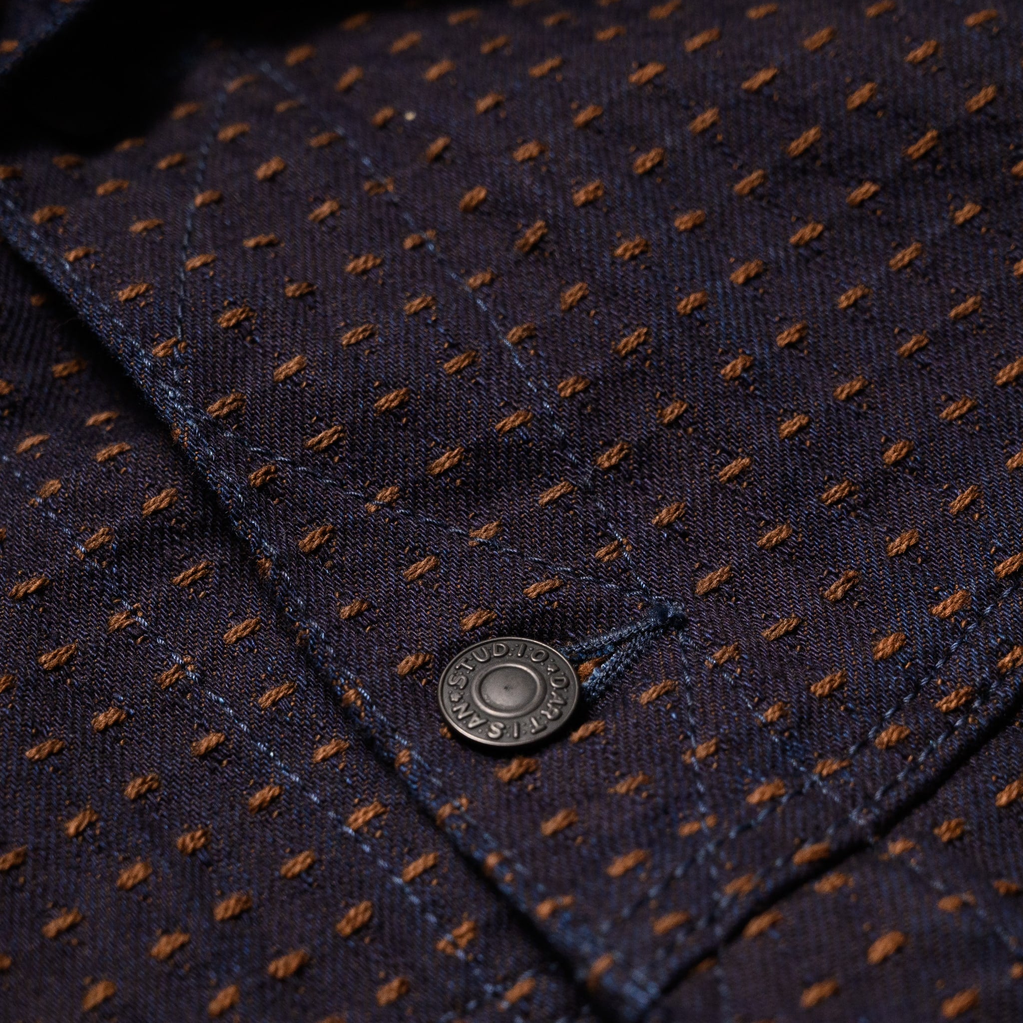 D4608 15oz Indigo Kakishibu Sashiko Jacket
