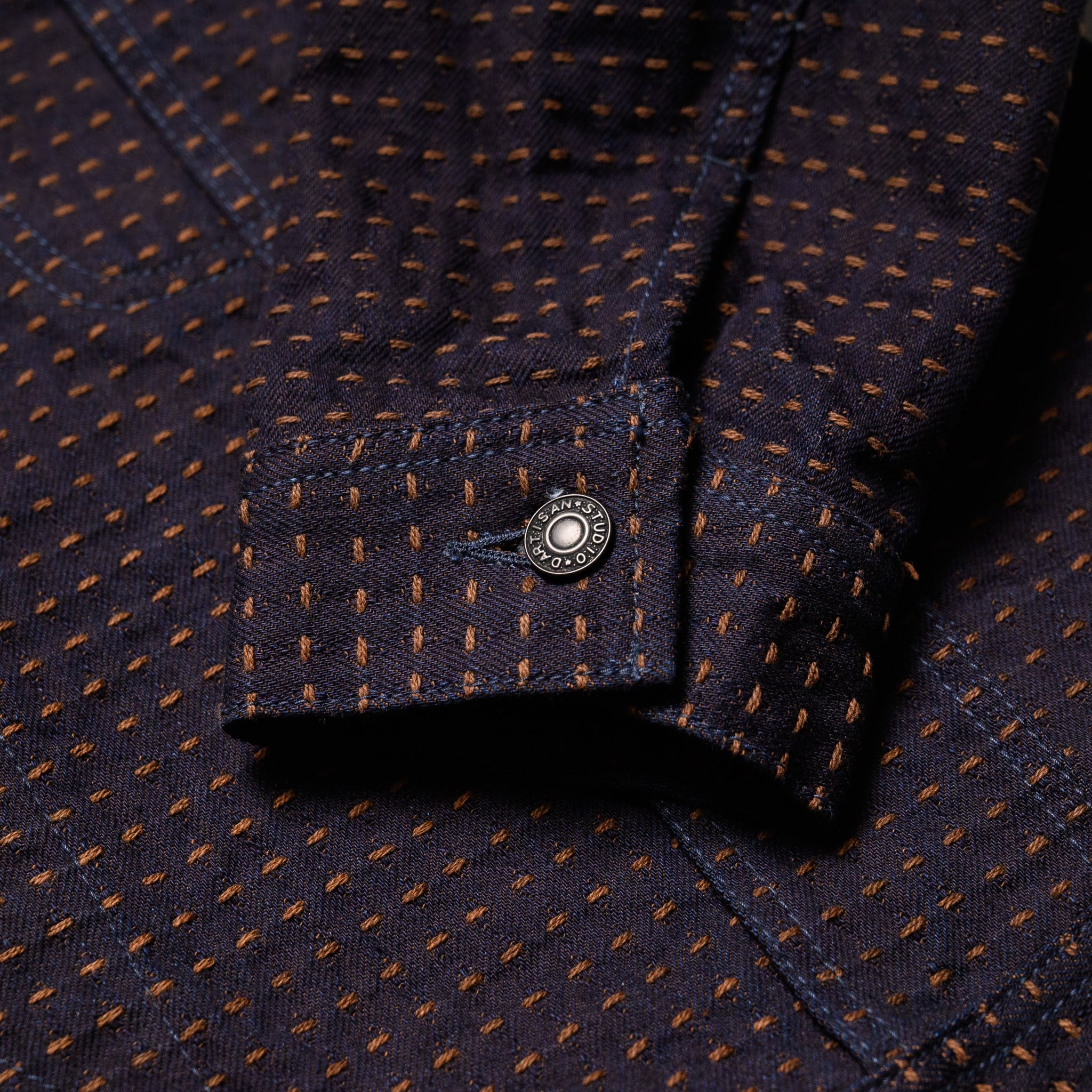 D4608 15oz Indigo Kakishibu Sashiko Jacket