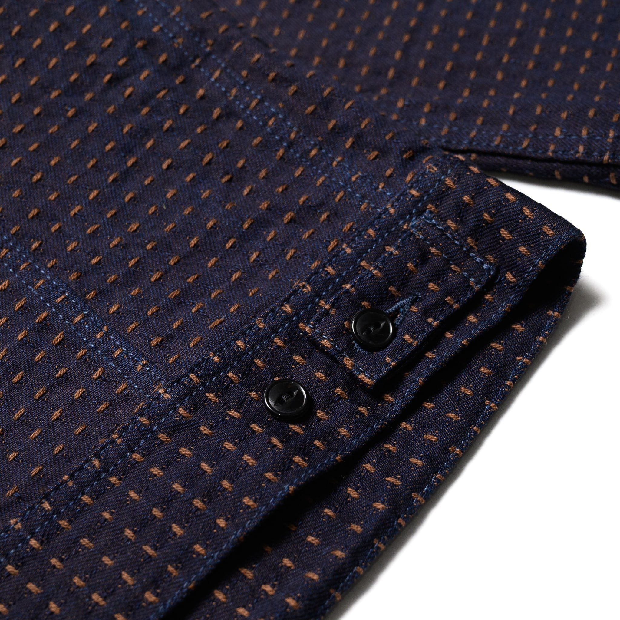 D4608 15oz Indigo Kakishibu Sashiko Jacket