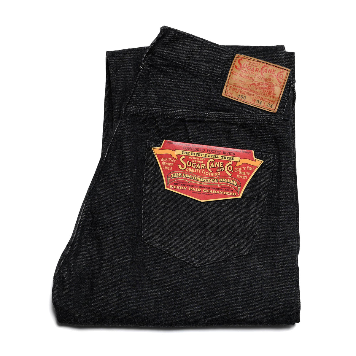 Sugar Cane 1947 14.25oz Black Selvedge Denim Straight | BlackBlue