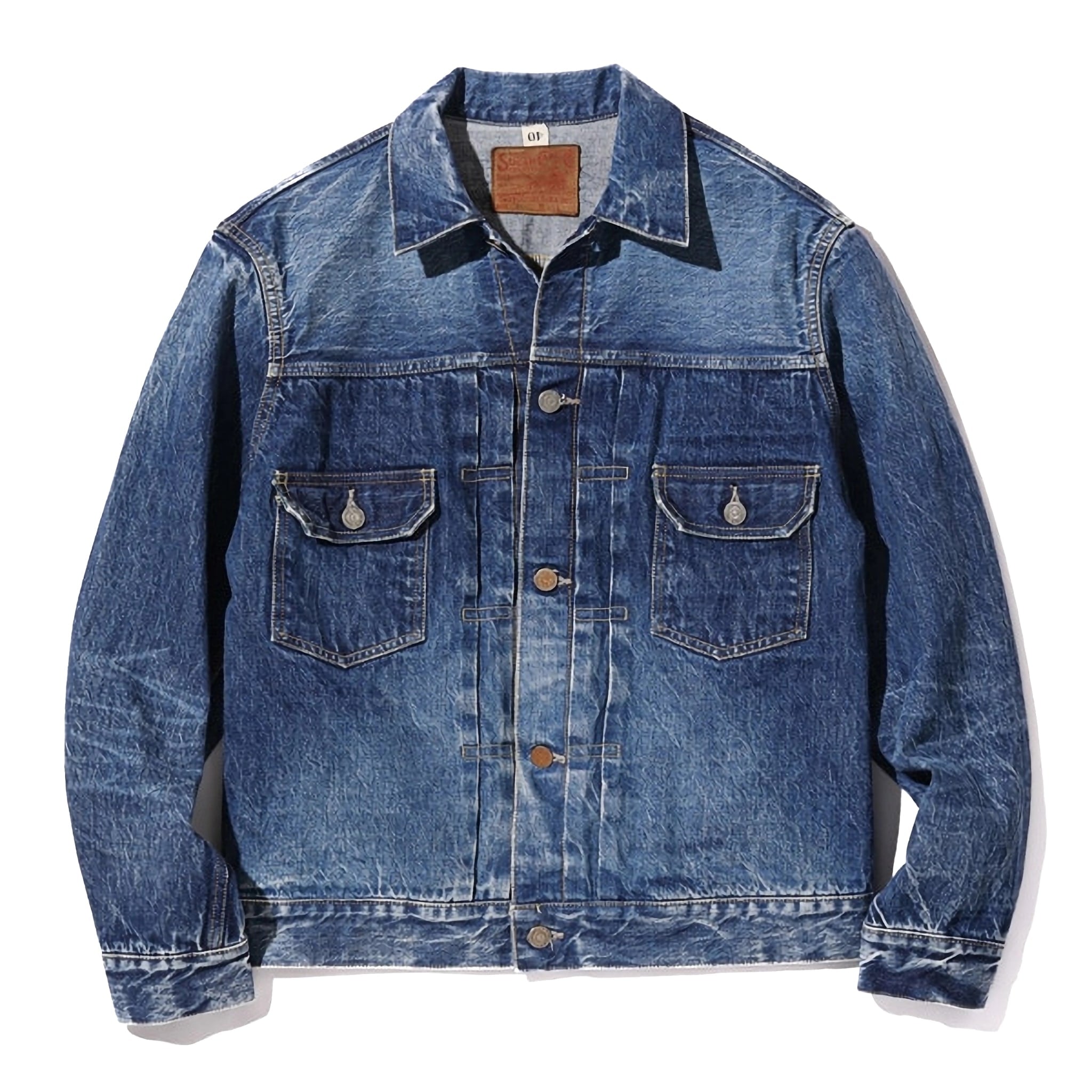 SC11953SW 14.25oz Selvedge Denim 1953 Type II Jacket Aged Model