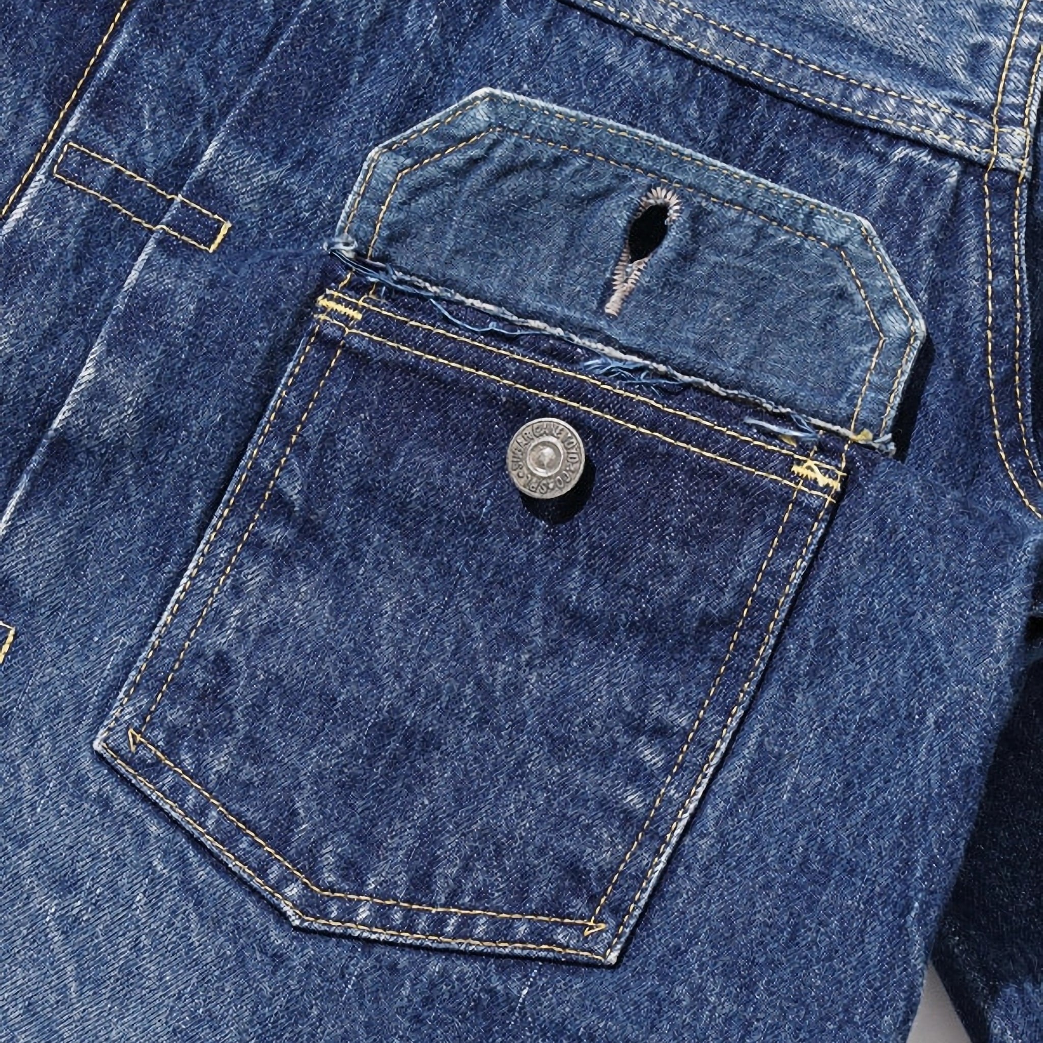 SC11953SW 14.25oz Selvedge Denim 1953 Type II Jacket Aged Model