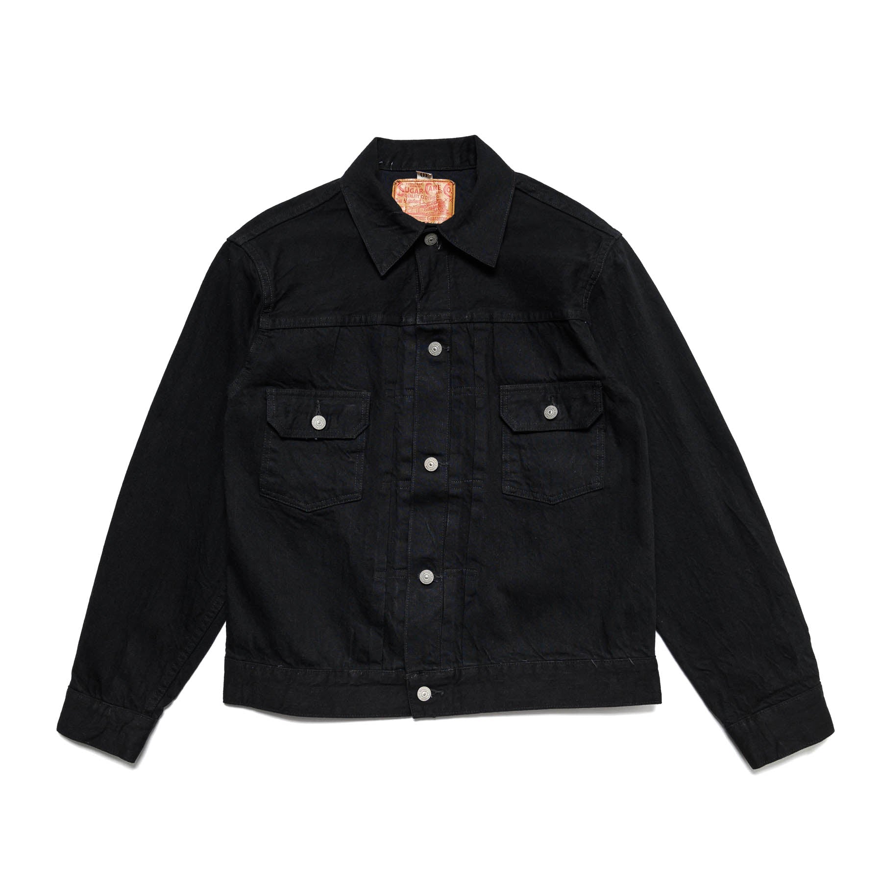 Sugar Cane SC14601 13oz Black Selvedge Denim 1953 Jacket Front