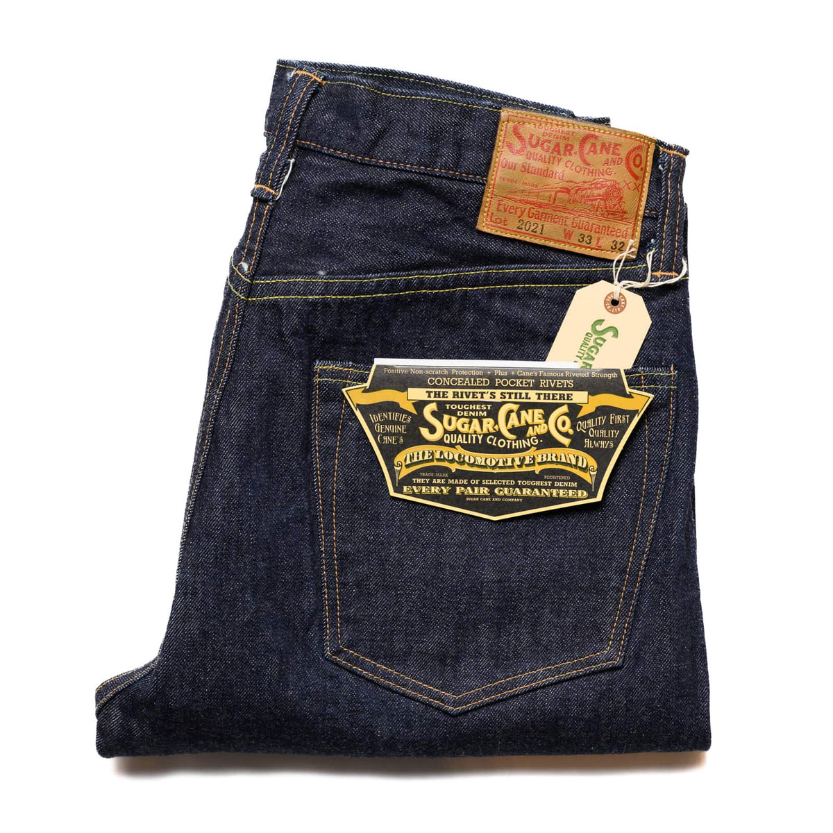 Sugar Cane 2021 14.25oz Selvedge Denim Slim Tapered Indigo BlackBlue