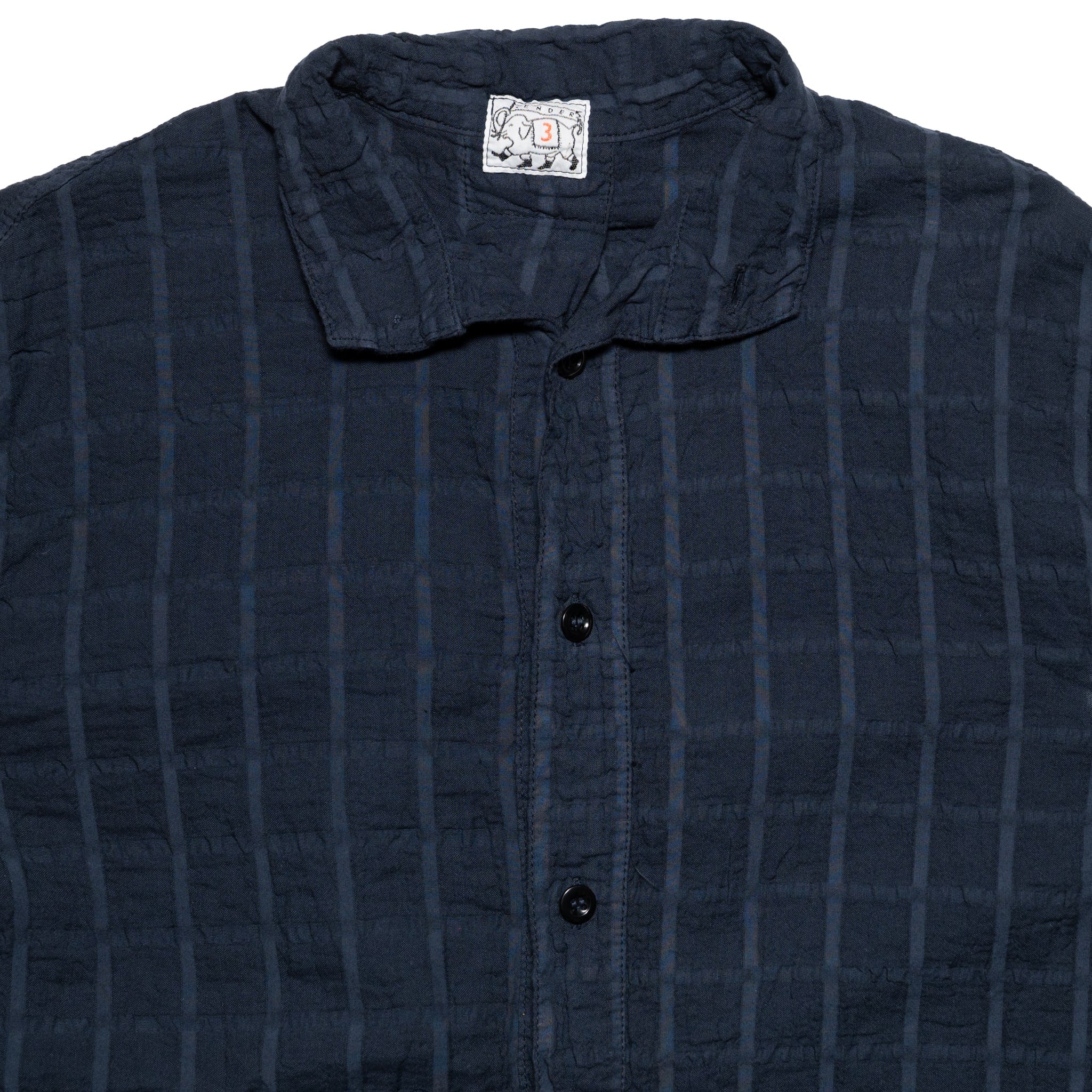 468 Flipped Coller Shirt Airbag Cambric - Hadal Blue