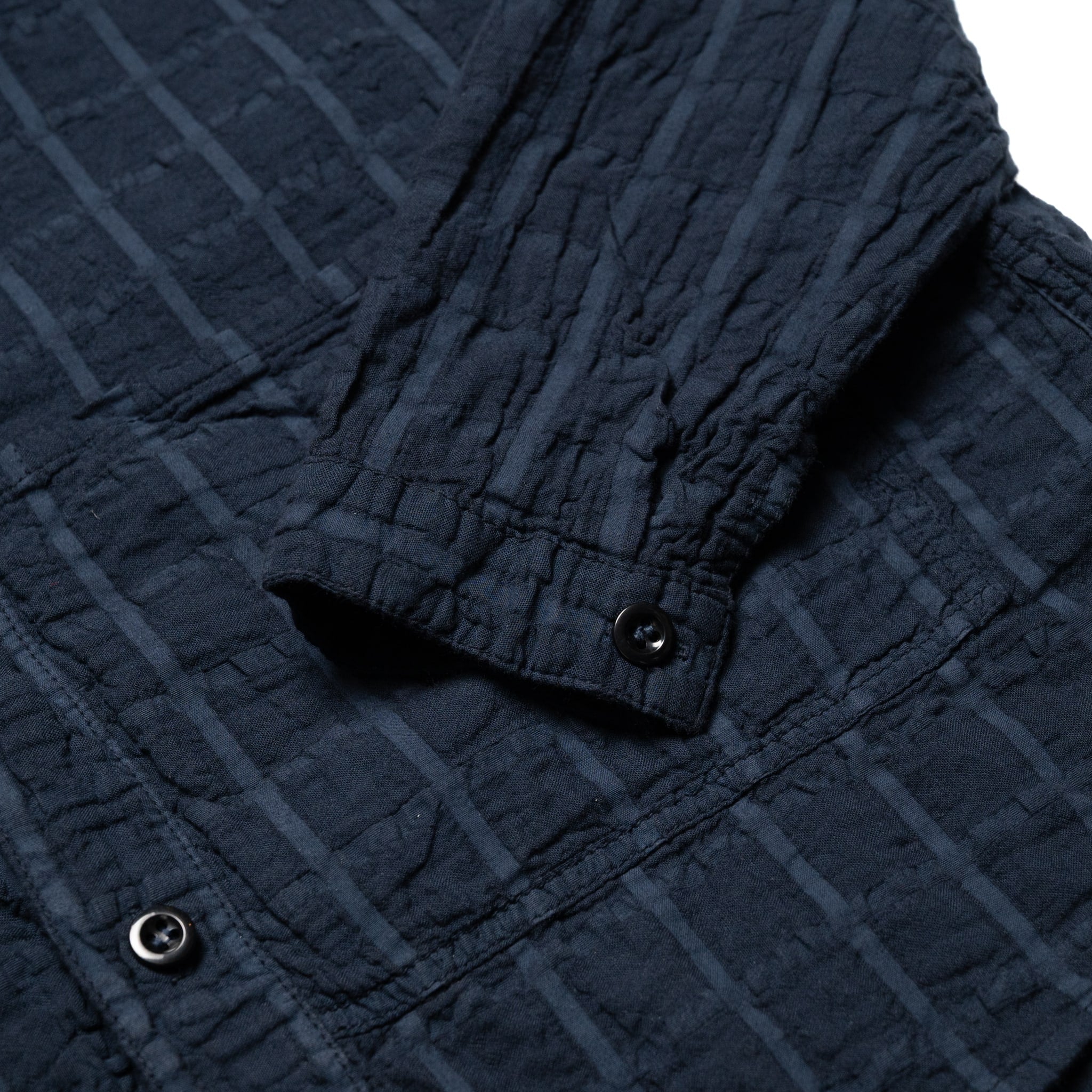 468 Flipped Coller Shirt Airbag Cambric - Hadal Blue